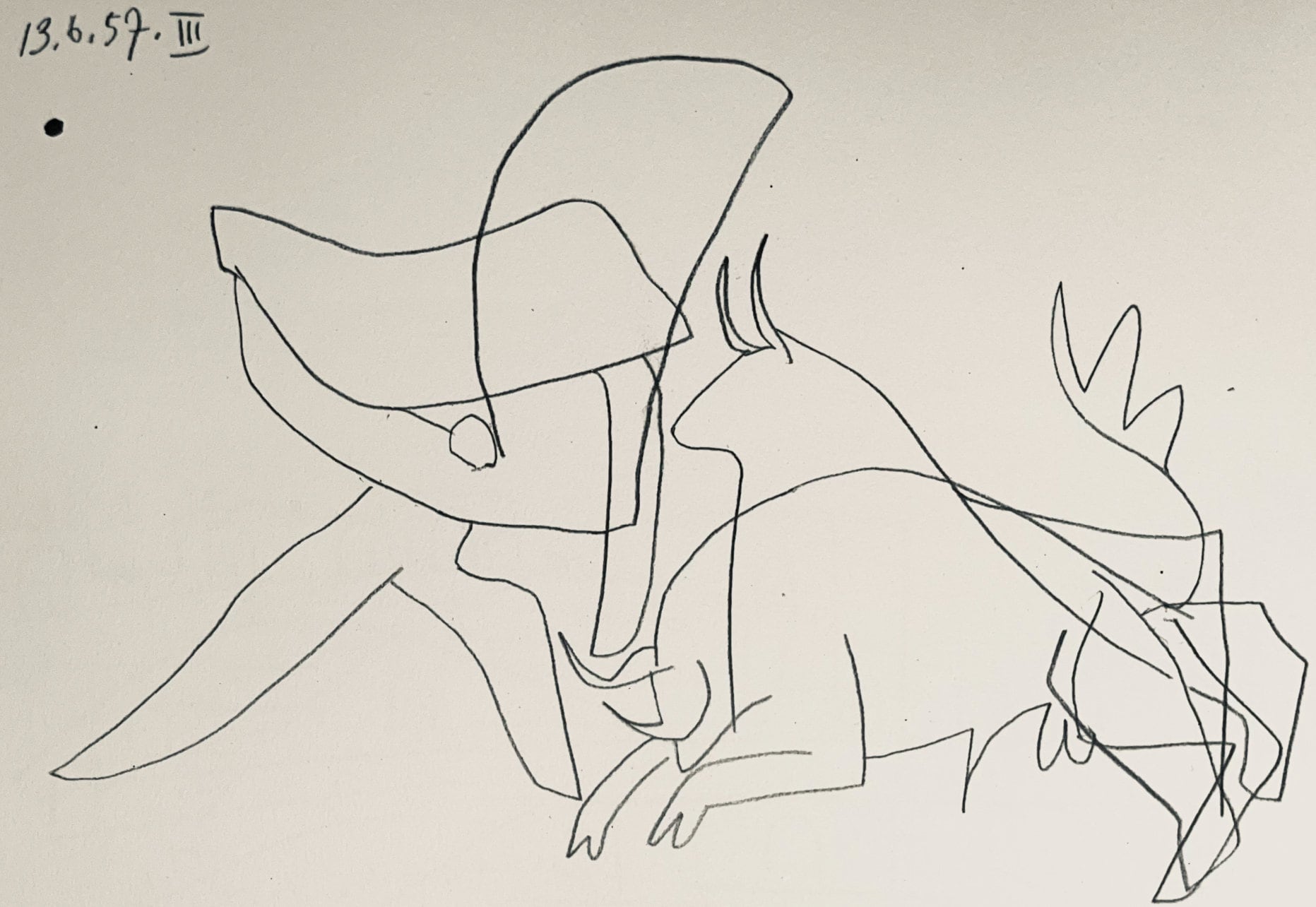 Pablo Picasso, Composition (Bloch 1276; Czwiklitzer 23), Toros y Toreros, Limited Edition Lithograph