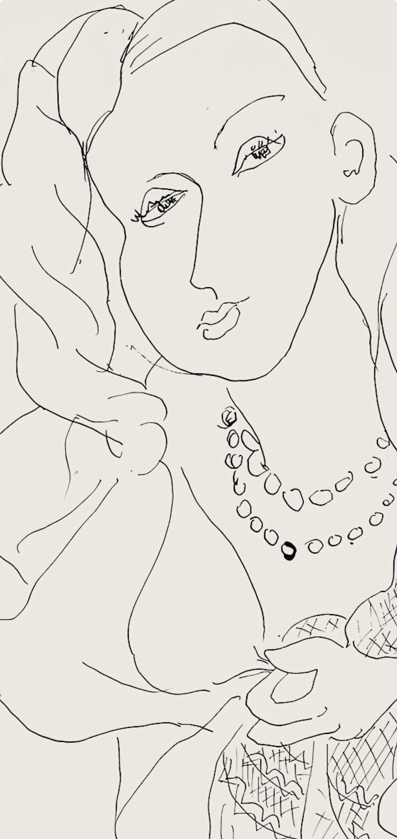Henri Matisse, Série K, var. 1 (Duthuit 9), Henri Matisse, Dessins, Thèmes et variations, Limited Edition Lithograph