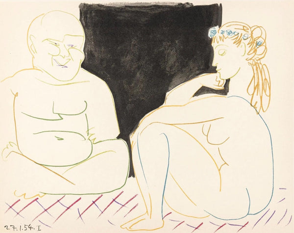 Pablo Picasso, Composition, Picasso and the Human Comedy, Verve: Revue Artistique et Littéraire, Limited Edition Lithograph