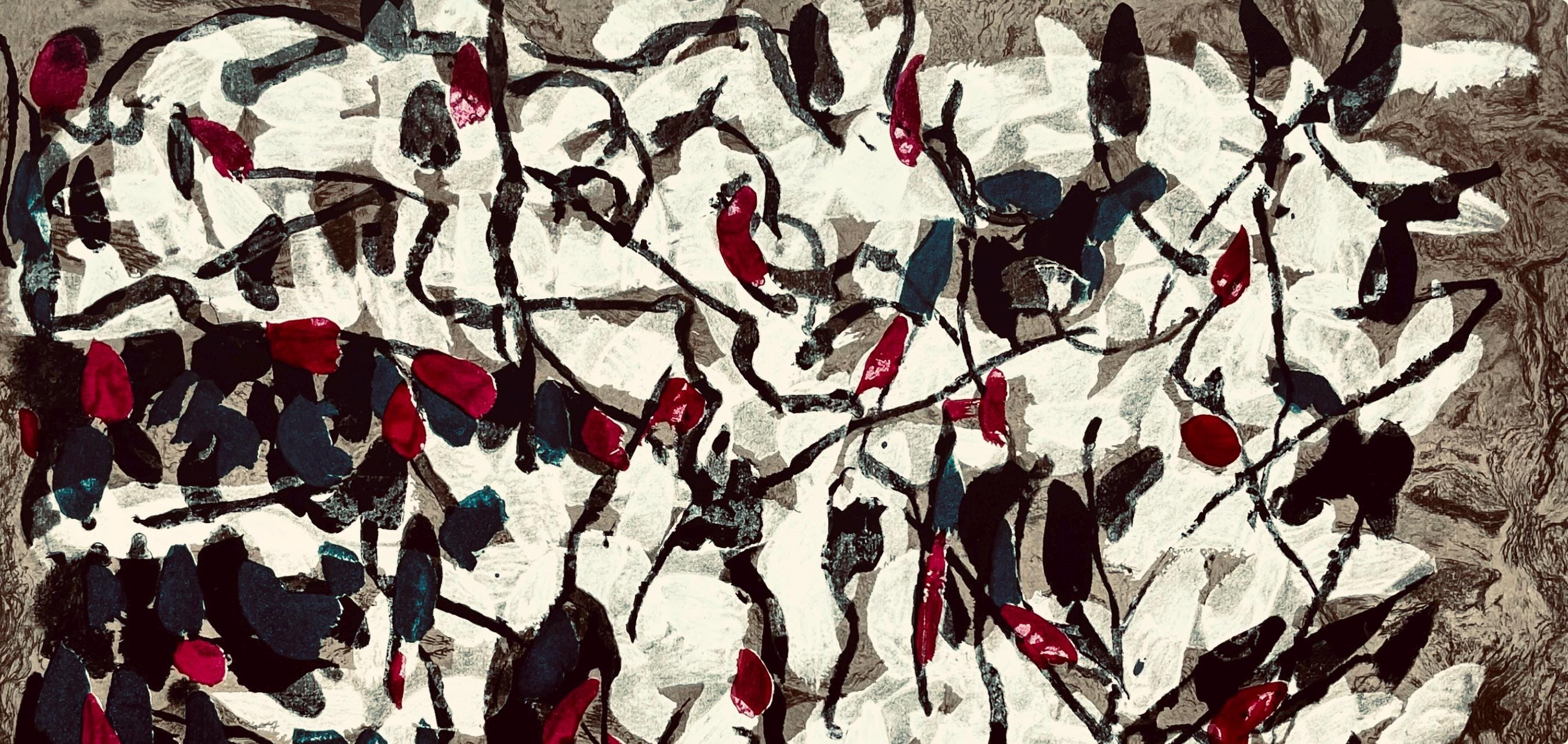 Jean-Paul Riopelle, Composition, Derrière le miroir, Limited Edition Lithograph