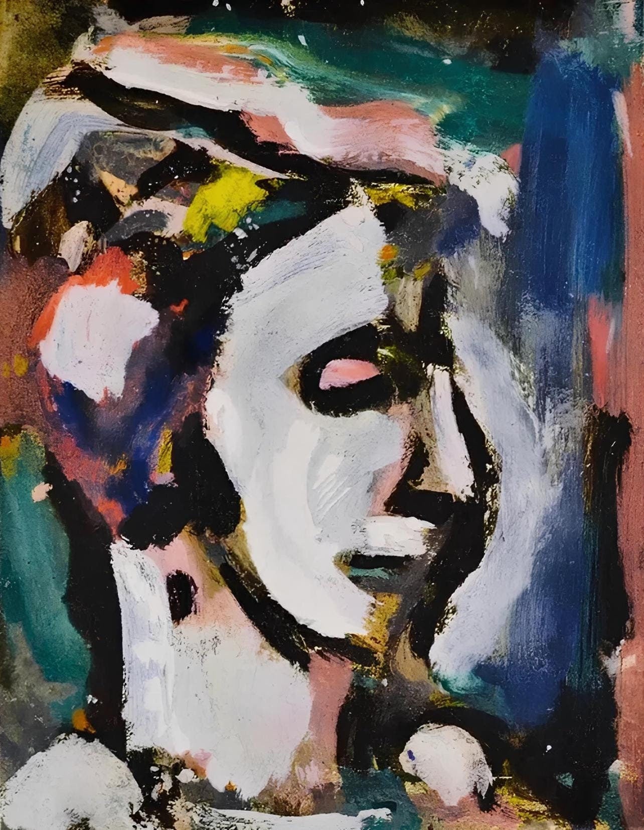 Georges Rouault, Composition, Visages, dix études de l'Atelier reproduites en fac-similés, Limited Edition Lithograph