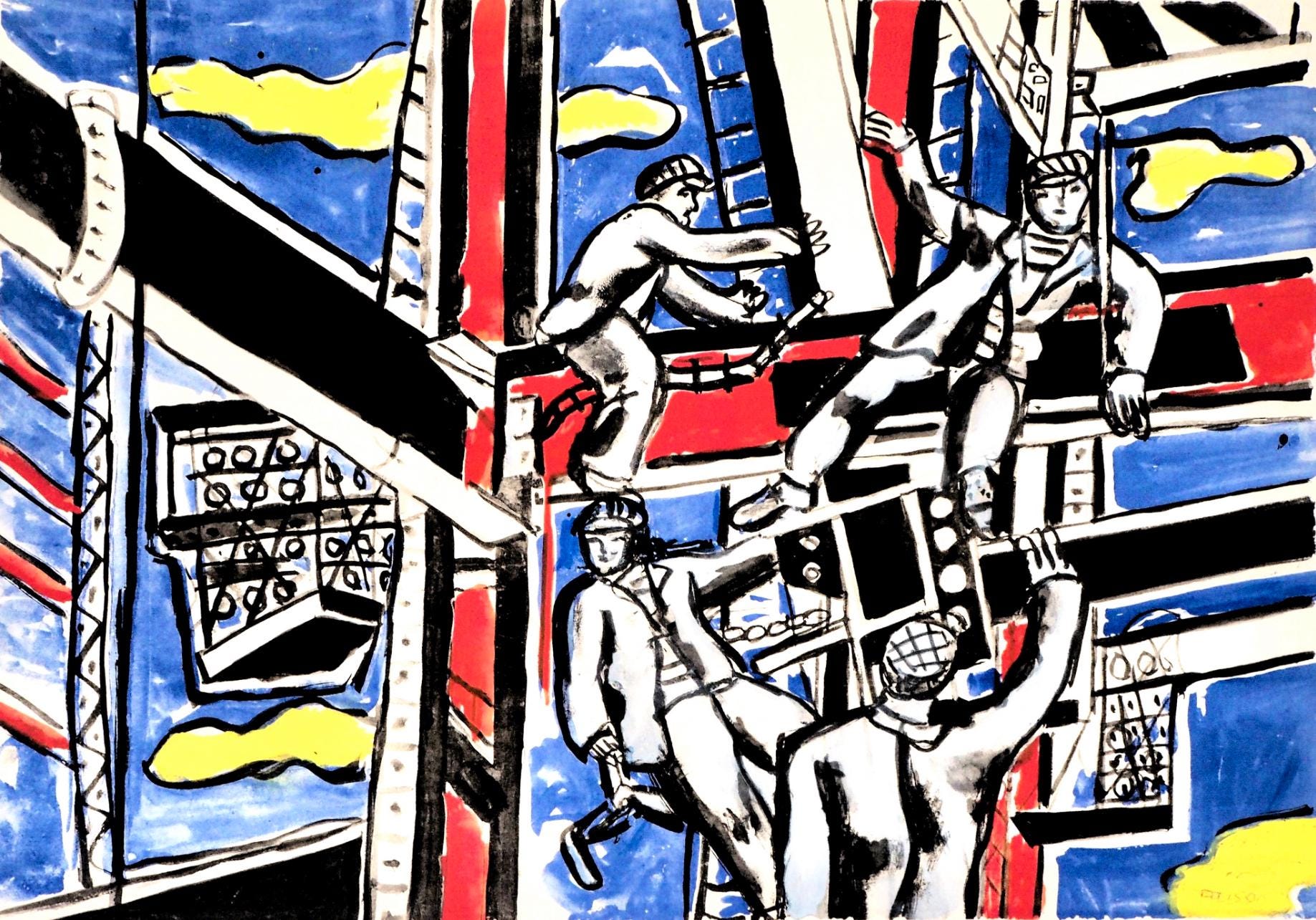 Fernand Léger, Composition, Contrastes, Limited Edition Lithograph