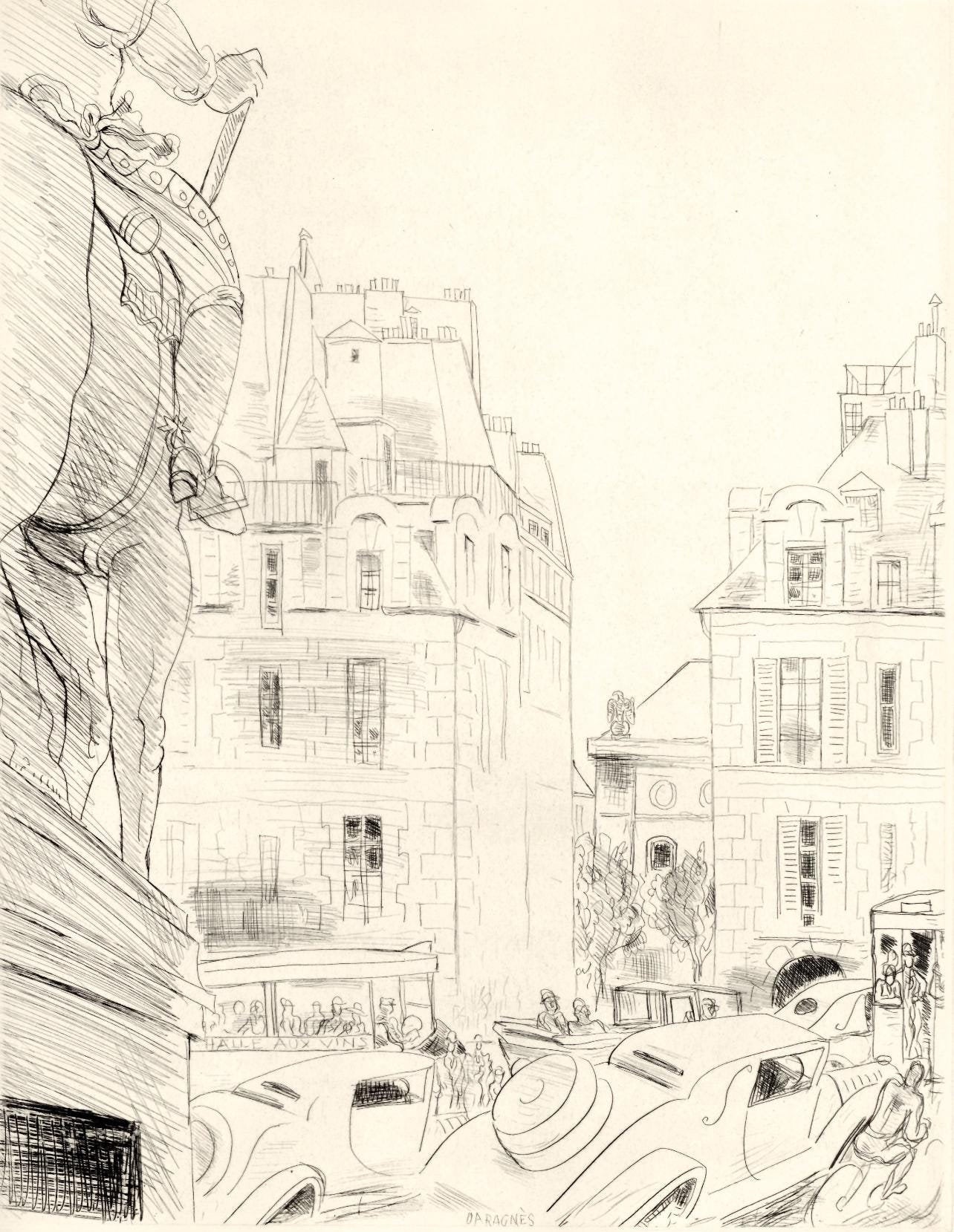 Jean Gabriel Daragnès, Présence de Paris, A La gloire à Paris, Limited Edition Etching