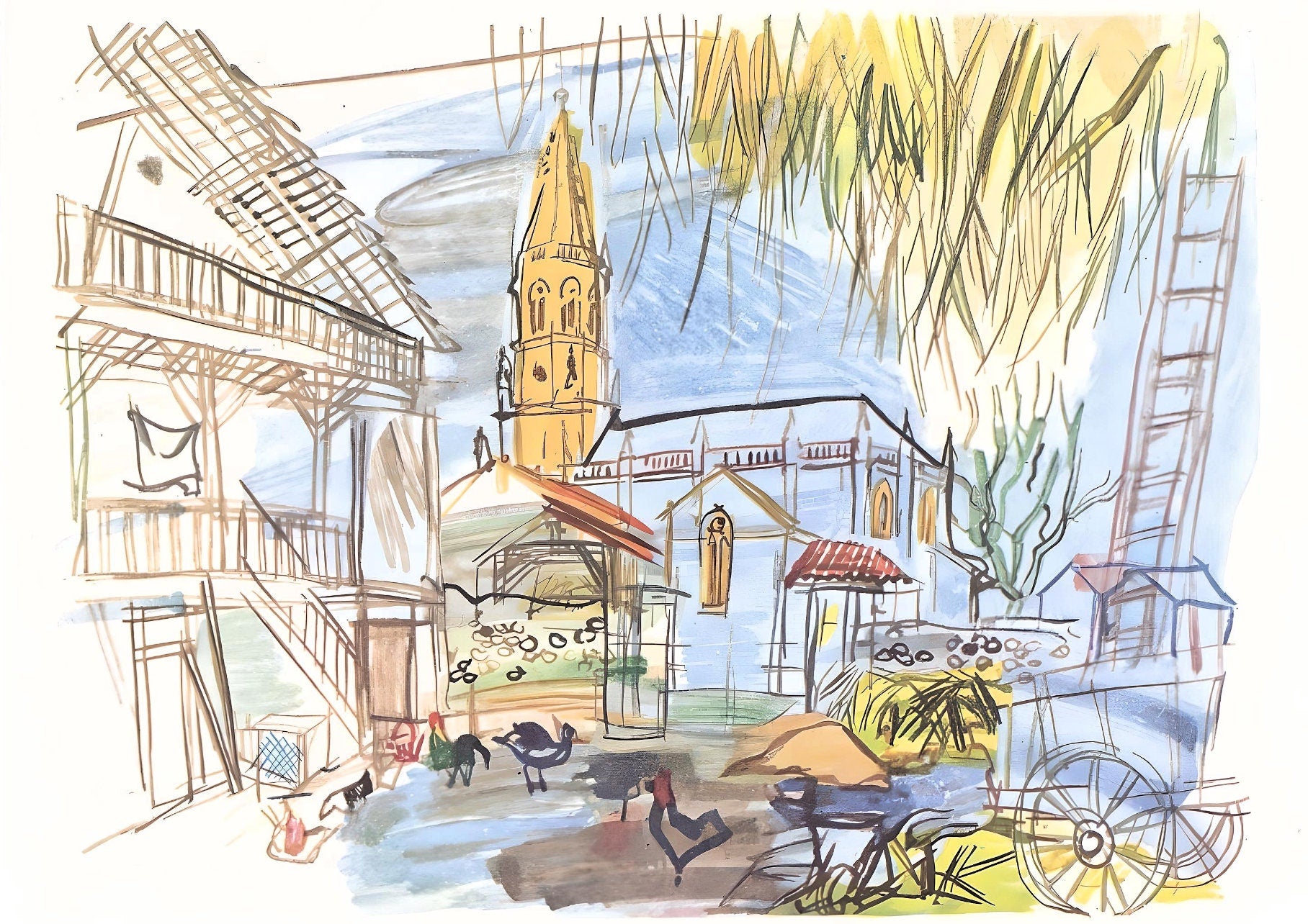 Raoul Dufy, La ferme de Lestel, Vacances forcées
