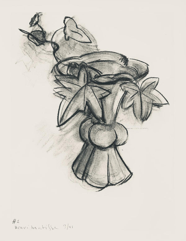 Henri Matisse, Série H, var. 1 (Duthuit 9), Henri Matisse, Dessins, Thèmes et variations, Limited Edition Lithograph