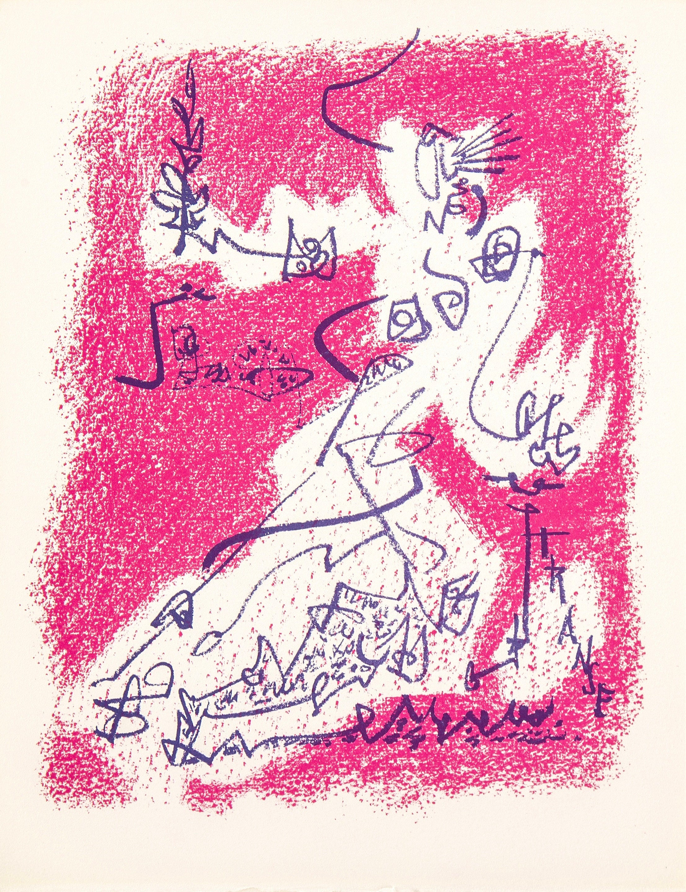 André Masson, Le départ, Souvenirs et portraits d'artistes, Limited Edition Lithograph