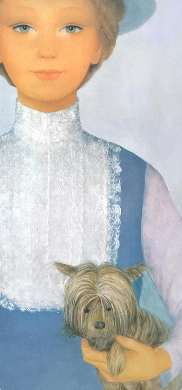 Guy Séradour, Jeune fille à l'ombrelle, Original Edition Offset Lithograph