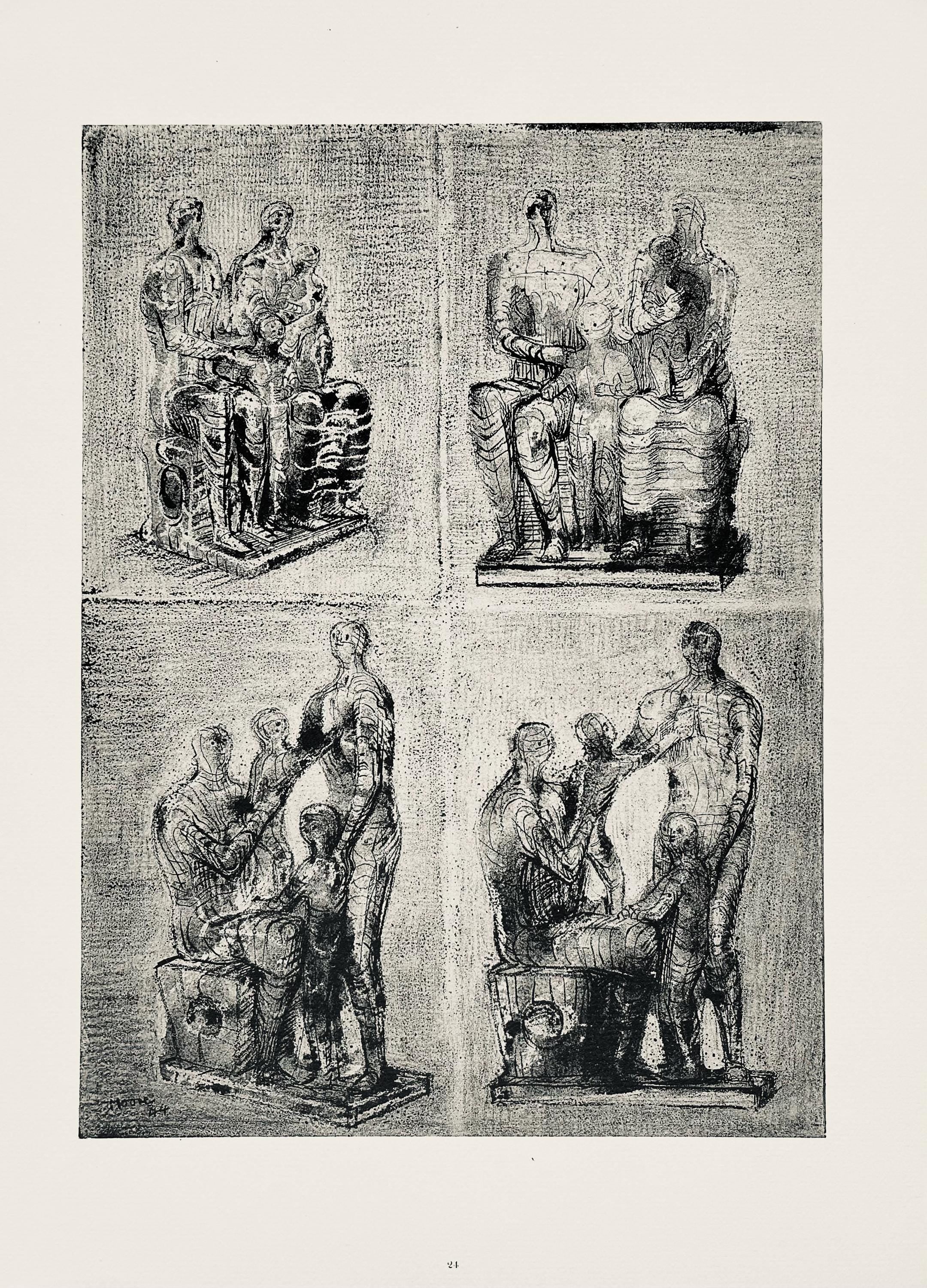 Henry Moore, Family Groups, The Drawings of Henry Moore, Limited Edition Lithograph