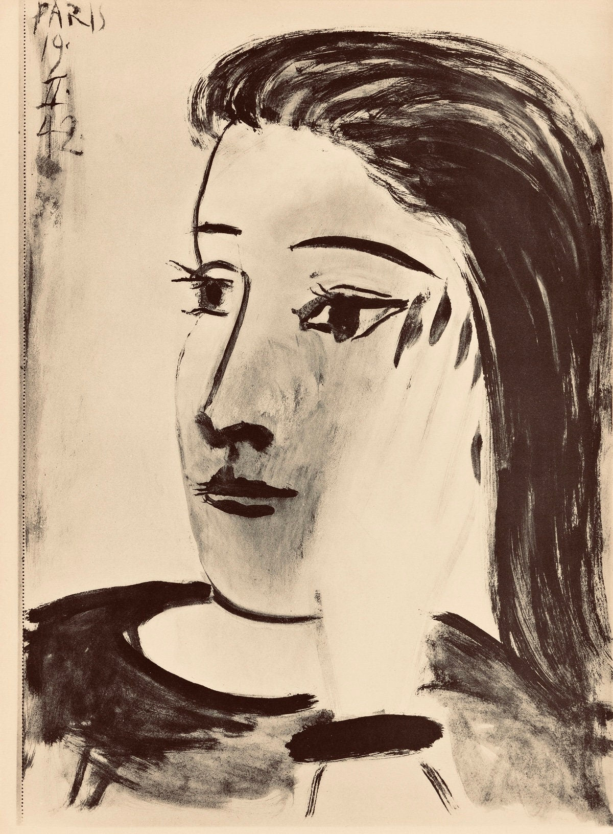 Pablo Picasso, Composition, Carnet de dessins de Picasso, Cahiers d’Art, Limited Edition Lithograph
