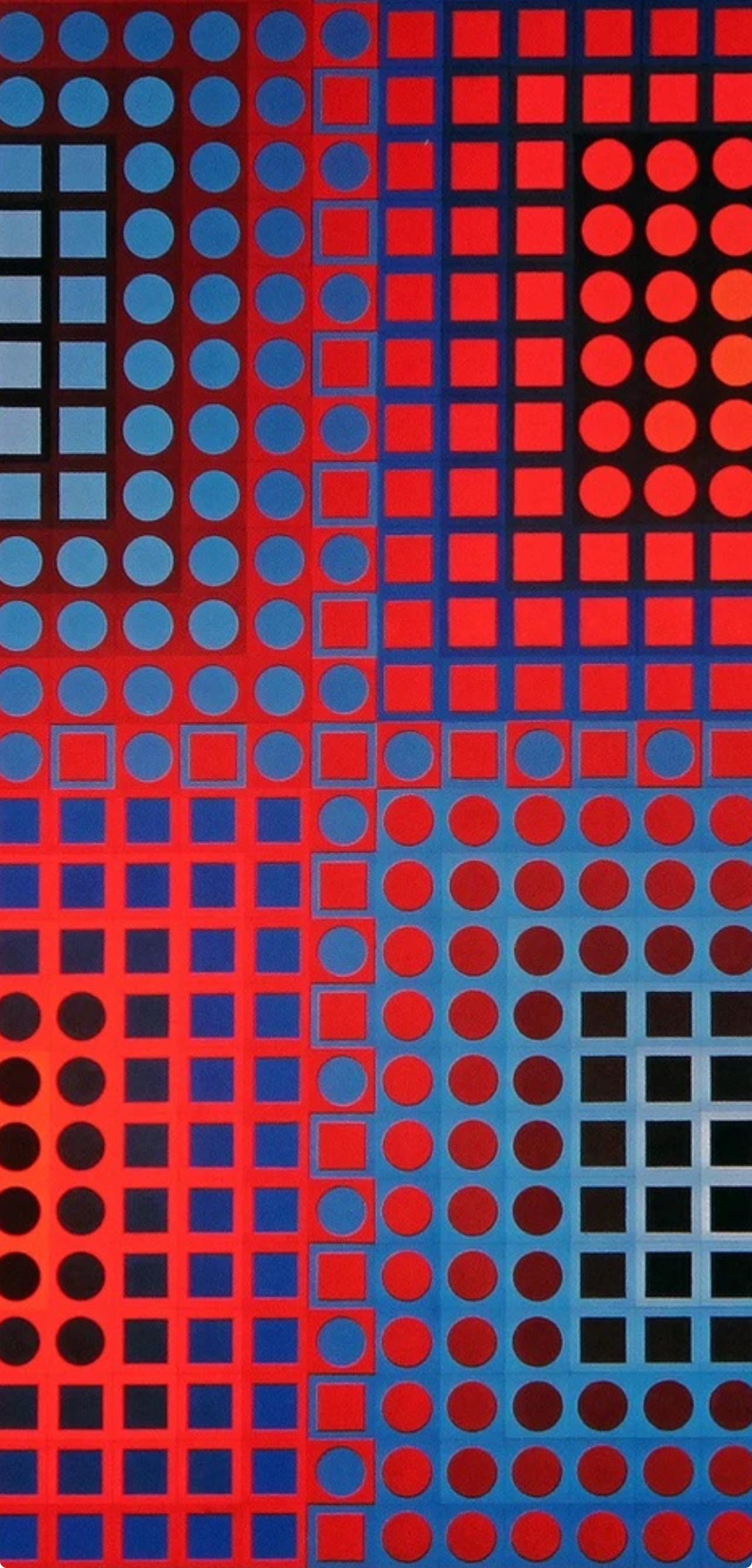 Victor Vasarely, Composition, Folklore Planétaire, Limited Edition Héliogravure
