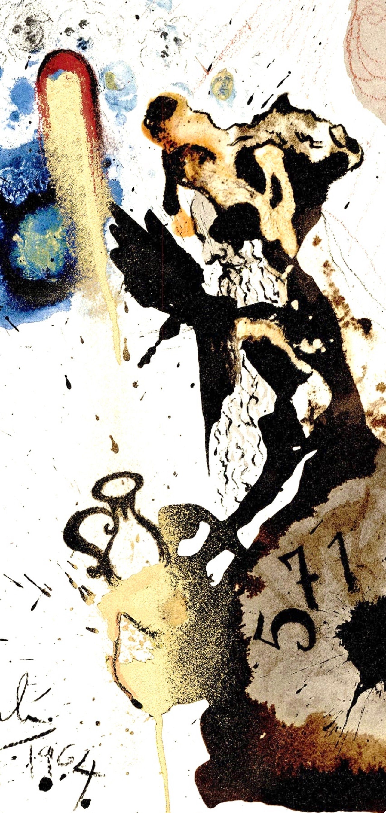 Salvador Dali, Composition (Michler/Löpsinger 1600; Field 69-3), Biblia Sacra, Limited Edition Lithograph