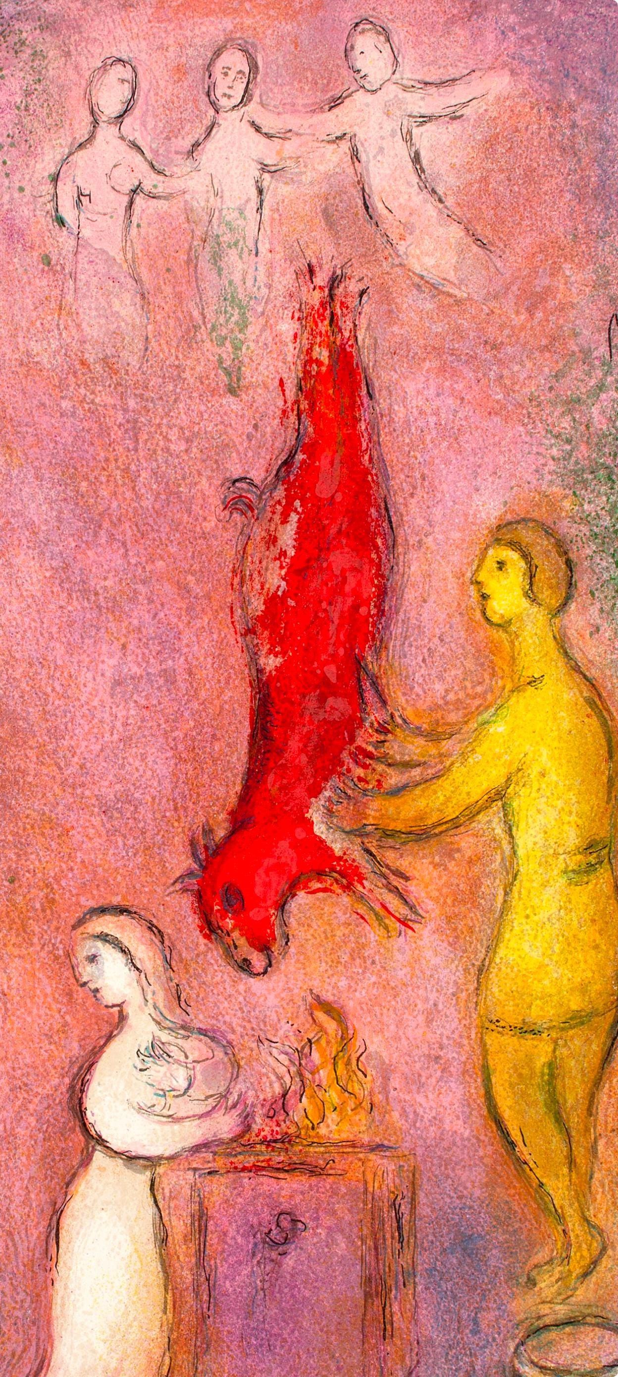 Marc Chagall, Sacrifice aux Nymphes, Daphnis et Chloé, Limited Edition Héliogravure