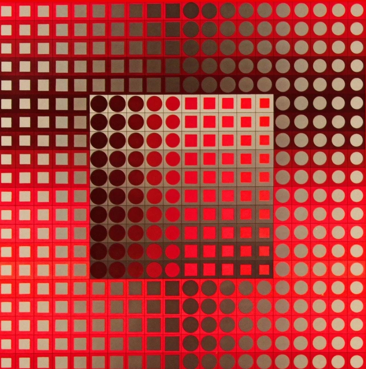 Victor Vasarely, Composition, Folklore Planétaire, Limited Edition Héliogravure