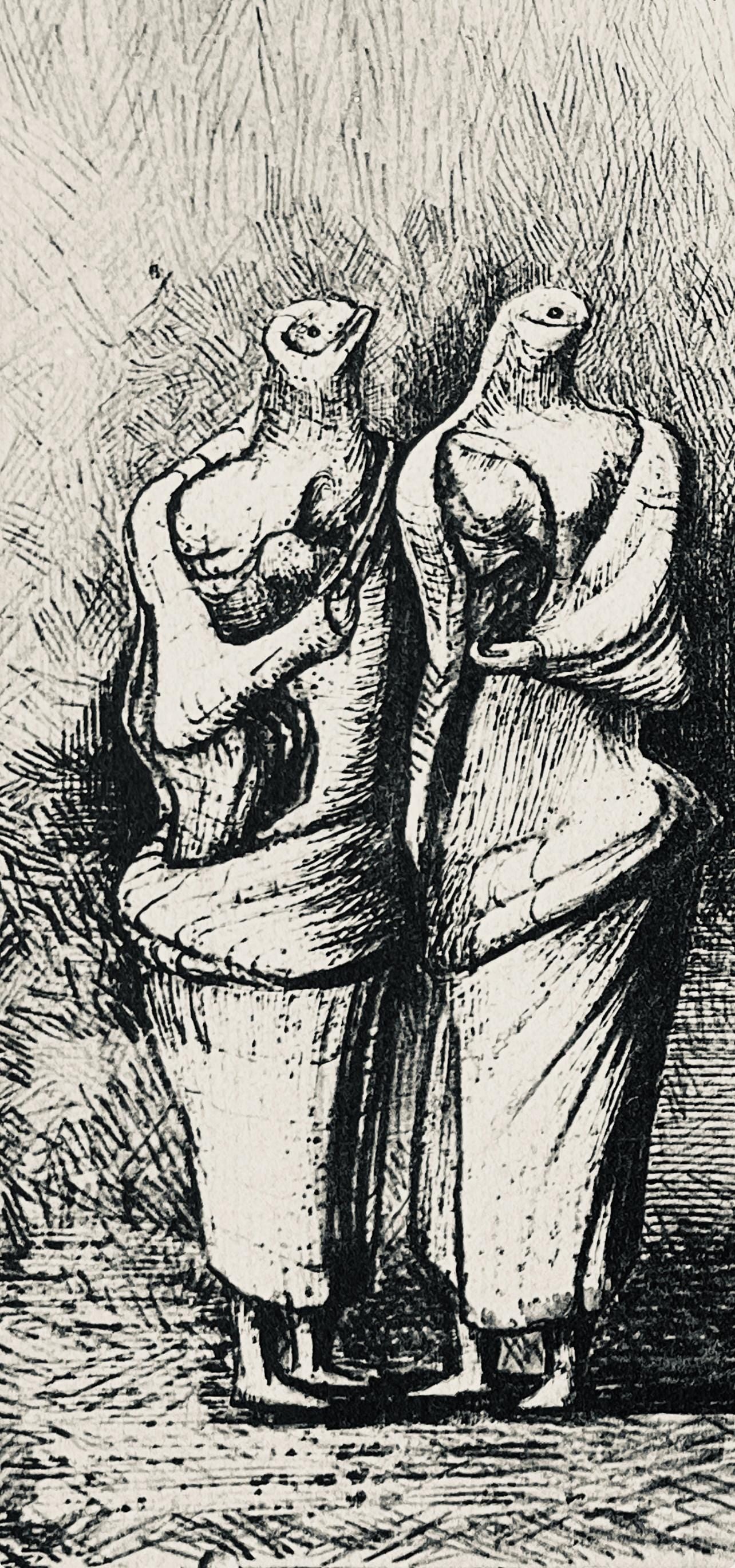 Henry Moore, Group of Draped Standing Figures, The Drawings of Henry Moore, Limited Edition Lithograph