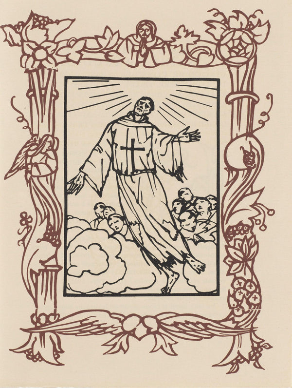 Émile Bernard, Composition (Morane, No. 100), Les Petites Fleurs de St. Françoise, Limited Edition Woodcut