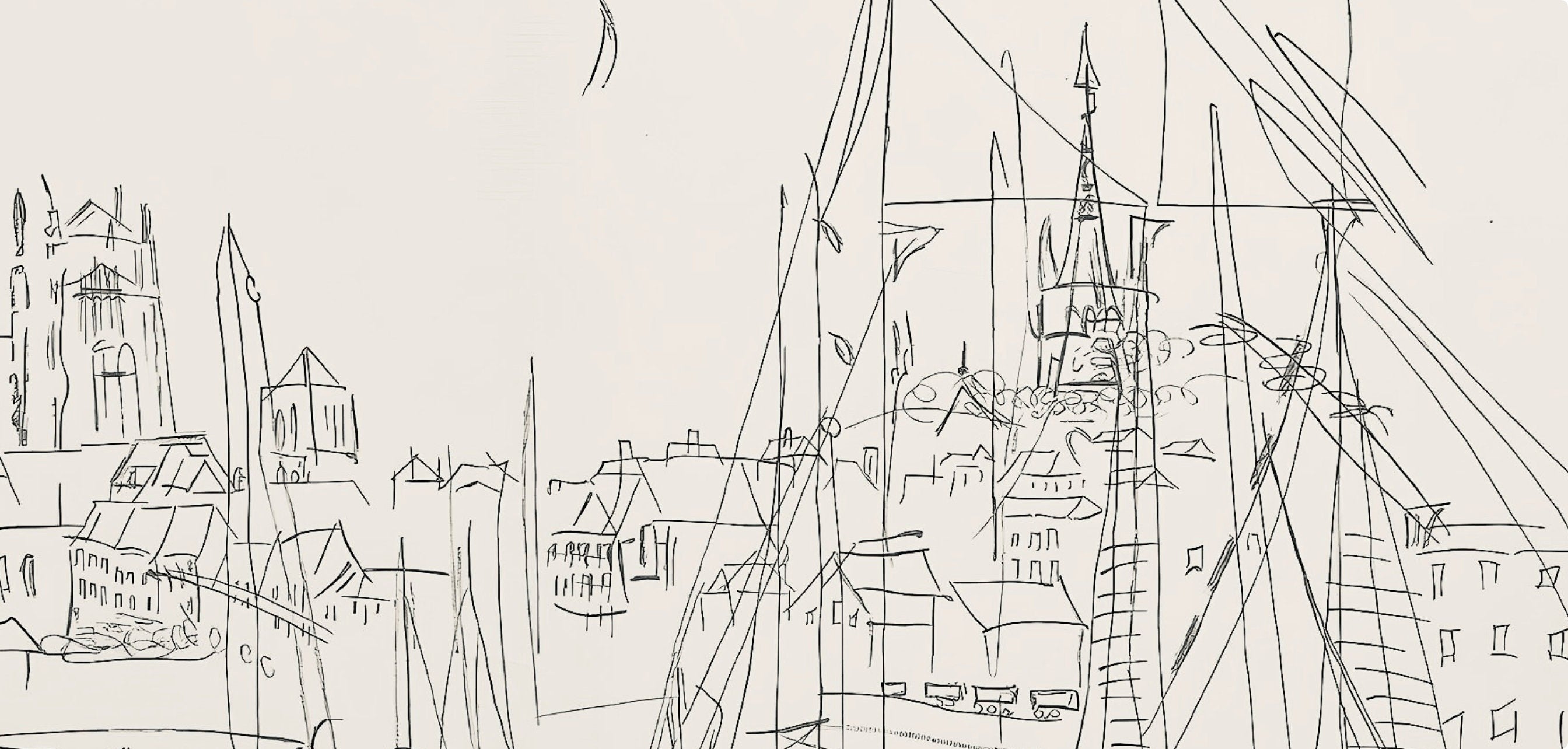 Raoul Dufy, Composition, Les Côtes Normandes, Limited Edition Lithograph