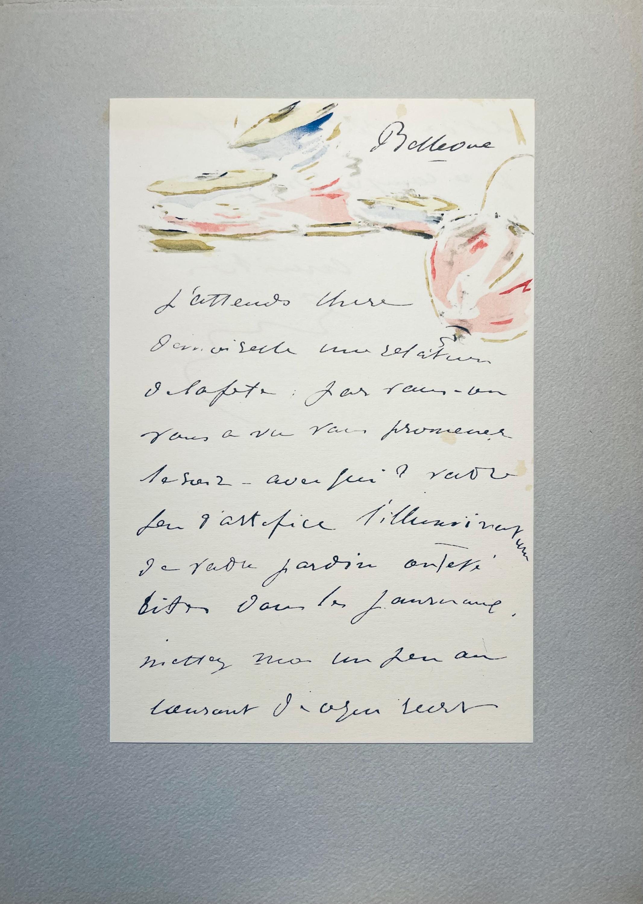 Édouard Manet, Composition, Édouard Manet, Letters with Aquarelles, Limited Edition Lithograph