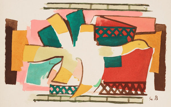 Georges Braque, Composition, Braque Espaces, 13 Dessins, Lavis, Aquarelles, Limited Edition Lithograph