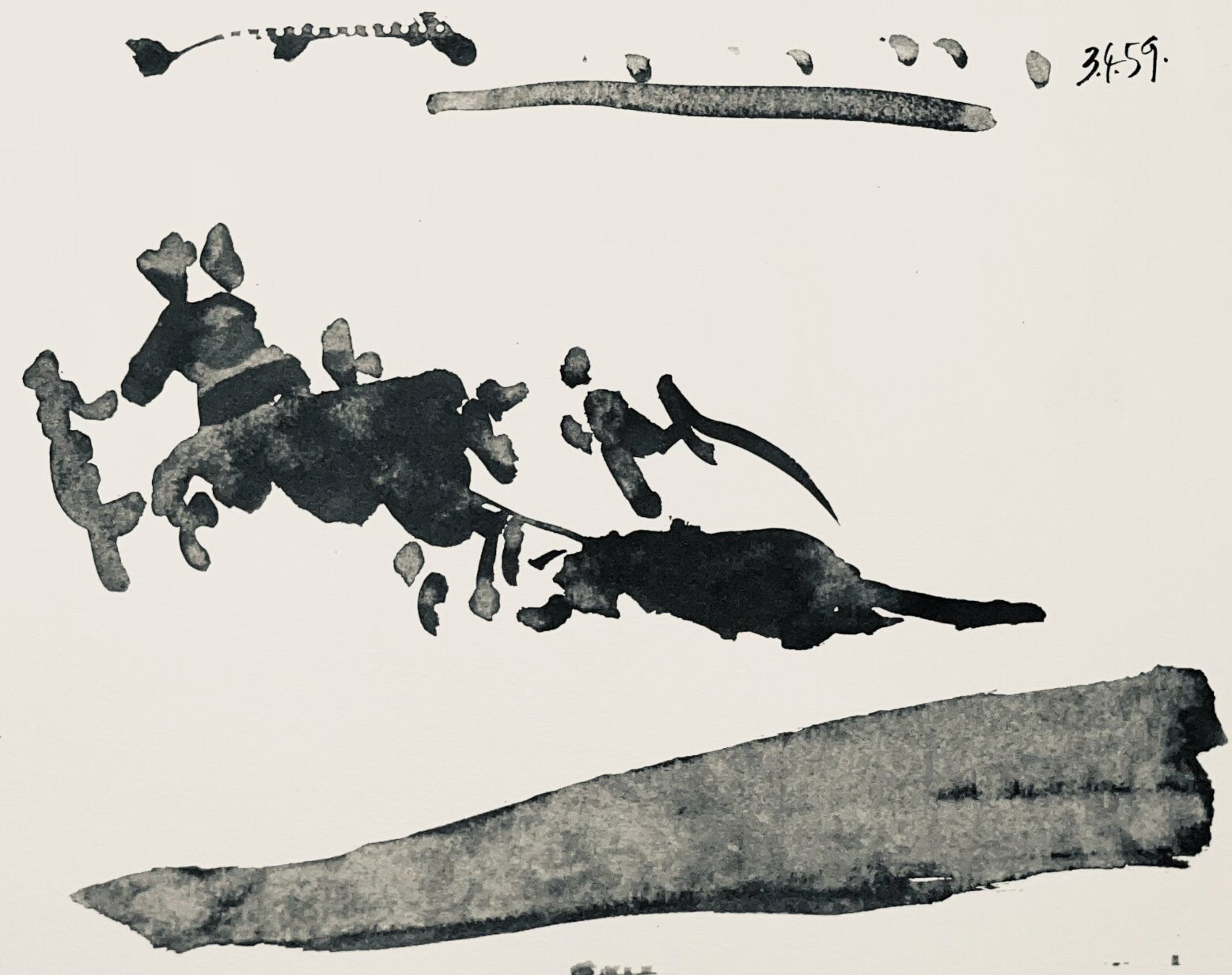 Pablo Picasso, Composition (Bloch 1276; Czwiklitzer 23), Toros y Toreros, Limited Edition Lithograph