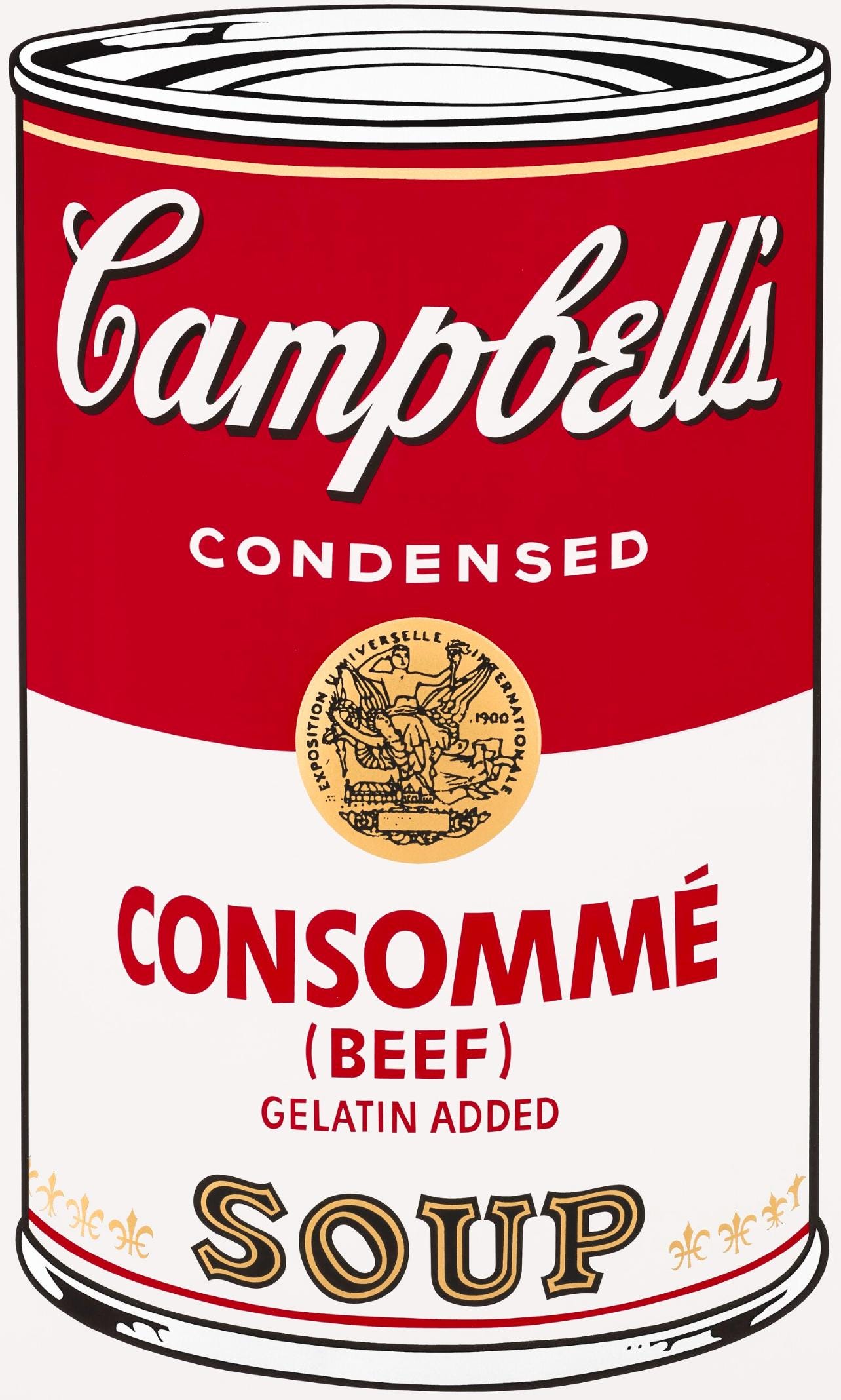 Andy Warhol, Campbell’s Soup, Consommé, Official Edition, Sunday B. Morning, Silkscreen