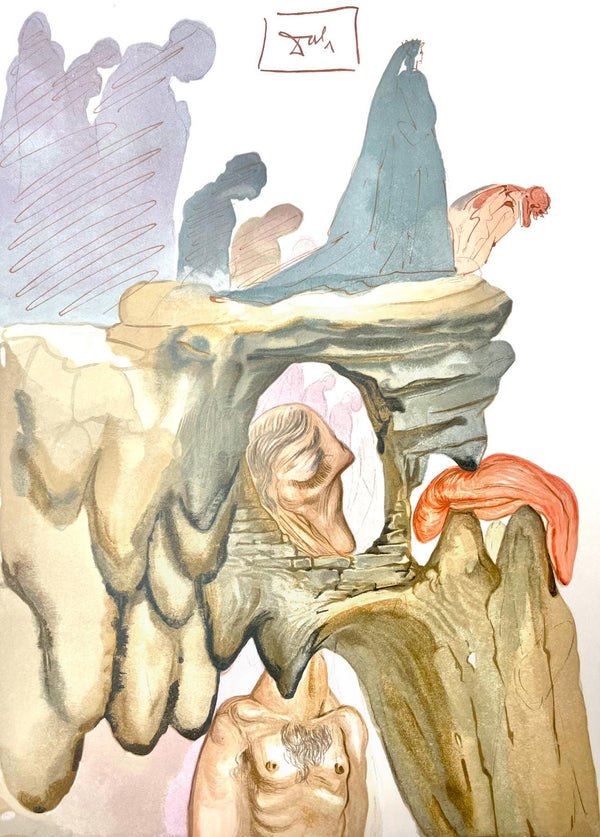 Salvador Dali, Hölle XXII (Field 189-200; Michler/Löpsinger 1039-1138), Die Göttliche Komödie, Signed, Limited Edition Woodcut
