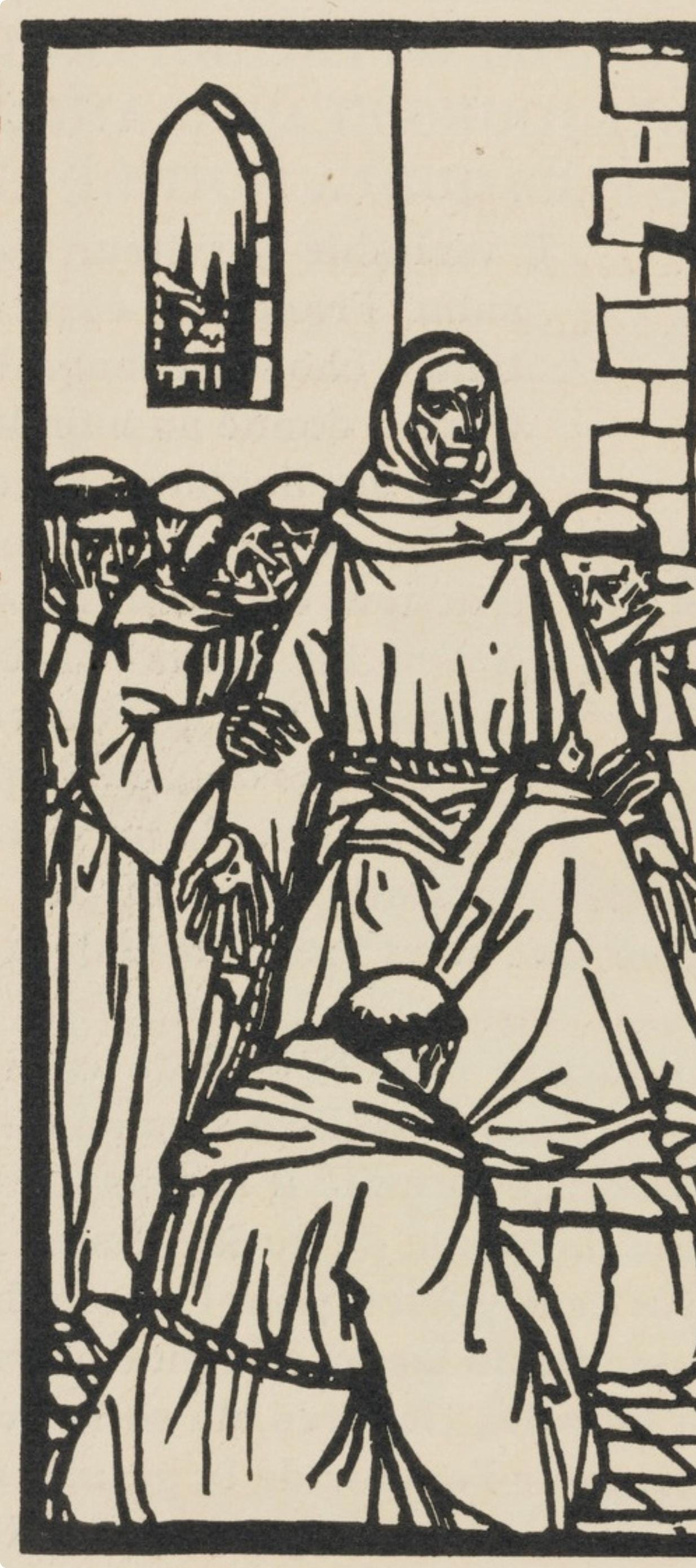 Émile Bernard, Composition (Morane, No. 100), Les Petites Fleurs de St. Françoise, Limited Edition Woodcut