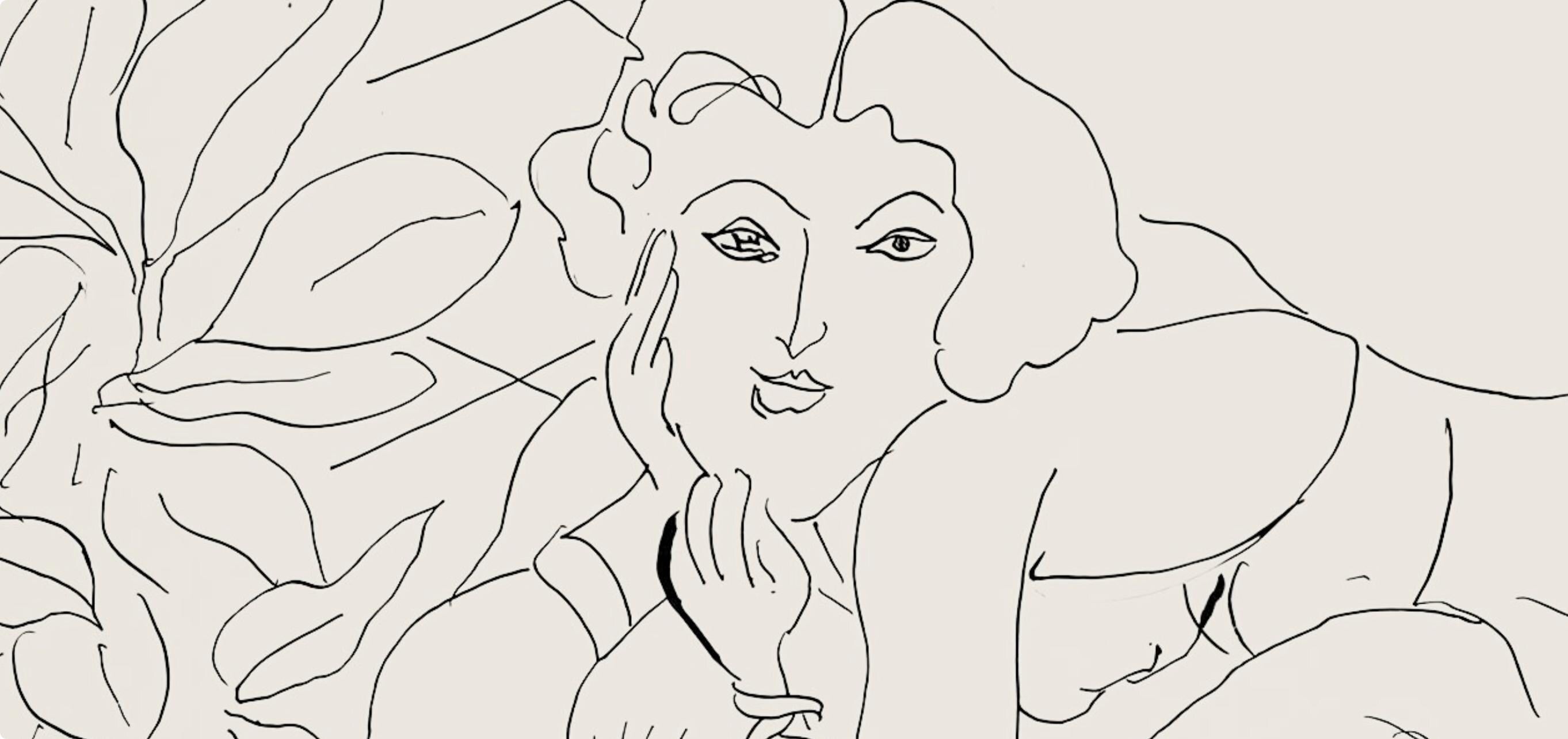 Henri Matisse, Série C, var. 2 (Duthuit 9), Henri Matisse, Dessins, Thèmes et variations, Limited Edition Lithograph