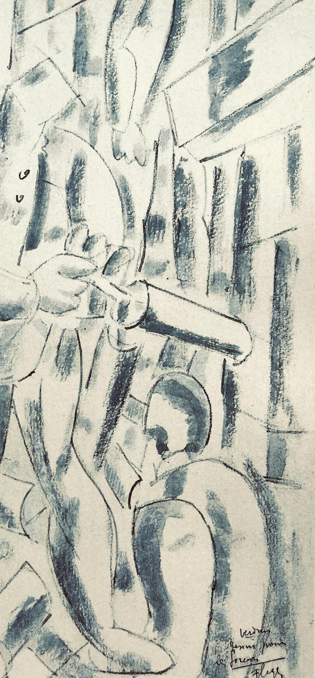 Fernand Léger, Les Foreurs, Fernand Léger, Dessins de Guerre, Limited Edition Lithograph