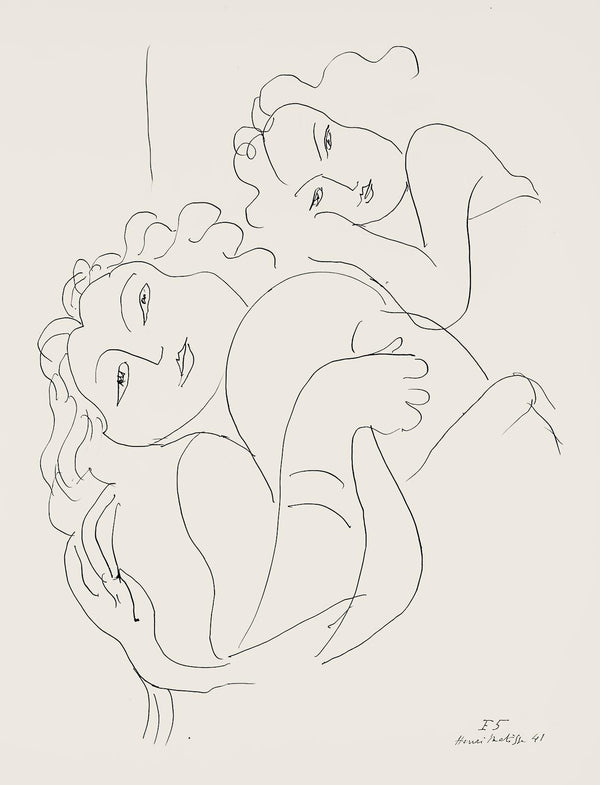 Henri Matisse, Série F, var. 5 (Duthuit 9), Henri Matisse, Dessins, Thèmes et variations, Limited Edition Lithograph