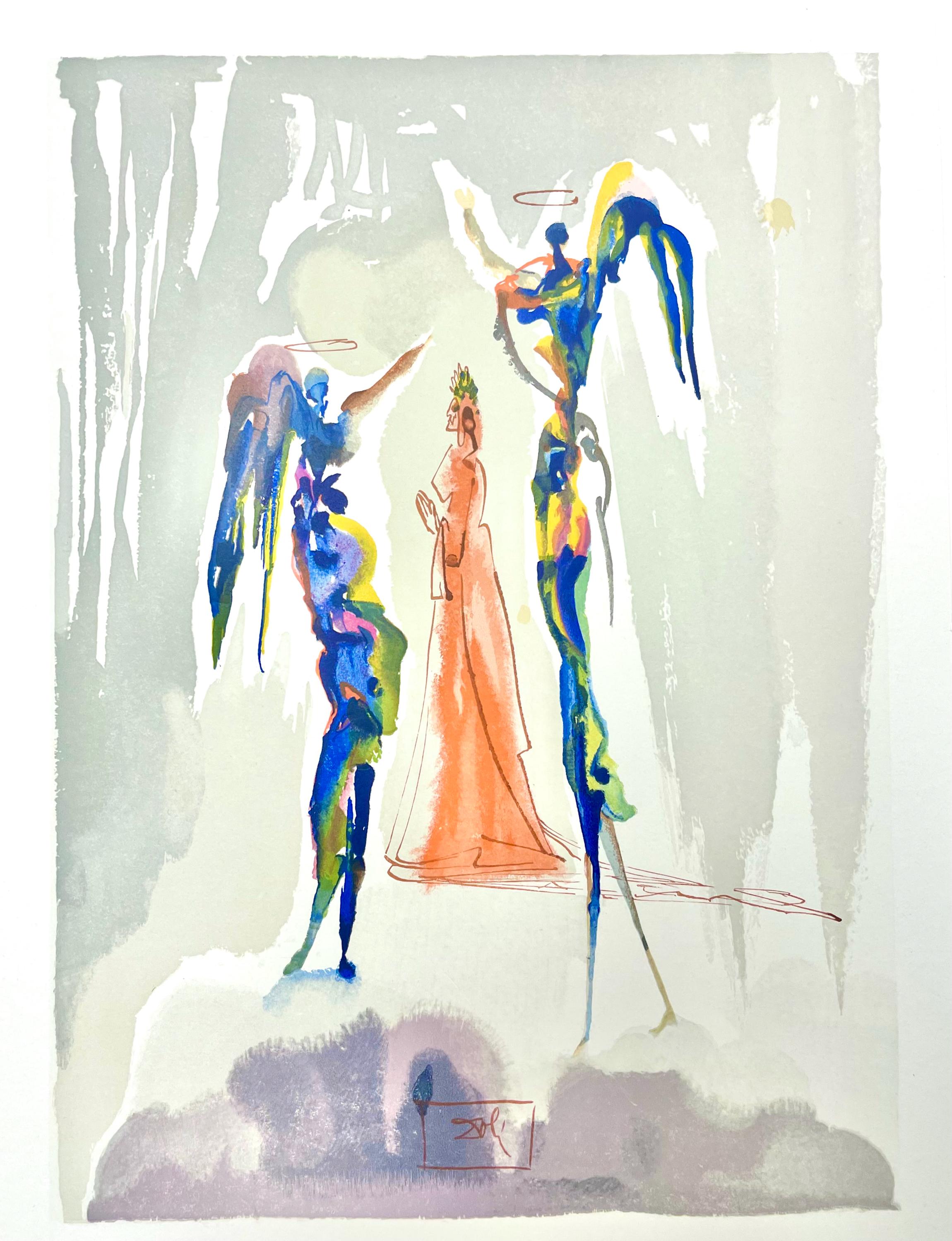 Salvador Dali, Paradies XXVIII (Field 189-200; Michler/Löpsinger 1039-1138), Die Göttliche Komödie, Signed, Limited Edition Woodcut