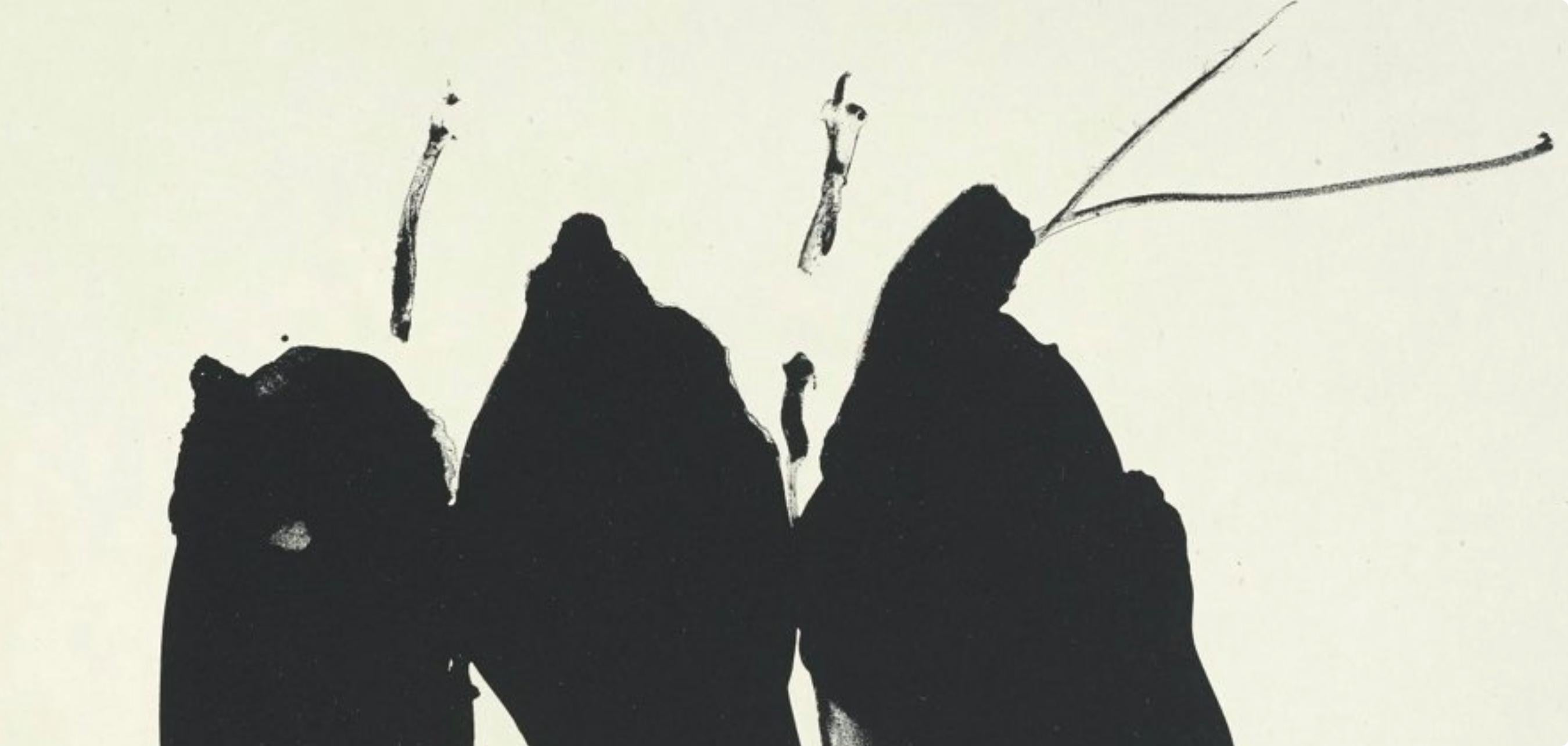Robert Motherwell, Mexican Elegy (Belknap 354-380; Engberg/Banach 415-441), Three Poems, Limited Edition Lithograph