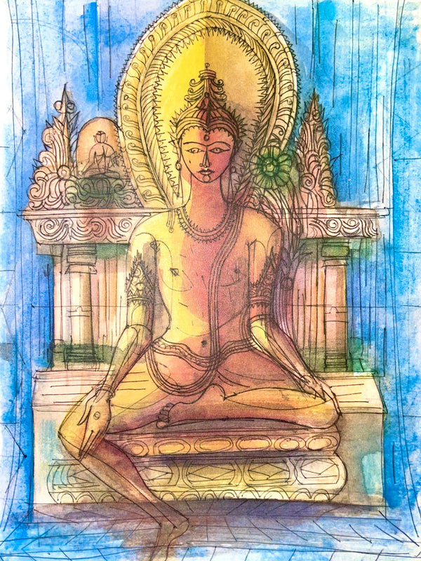 Jean Carzou, Composition, Ce Panorama du Bouddhisme, Limited Edition Lithograph