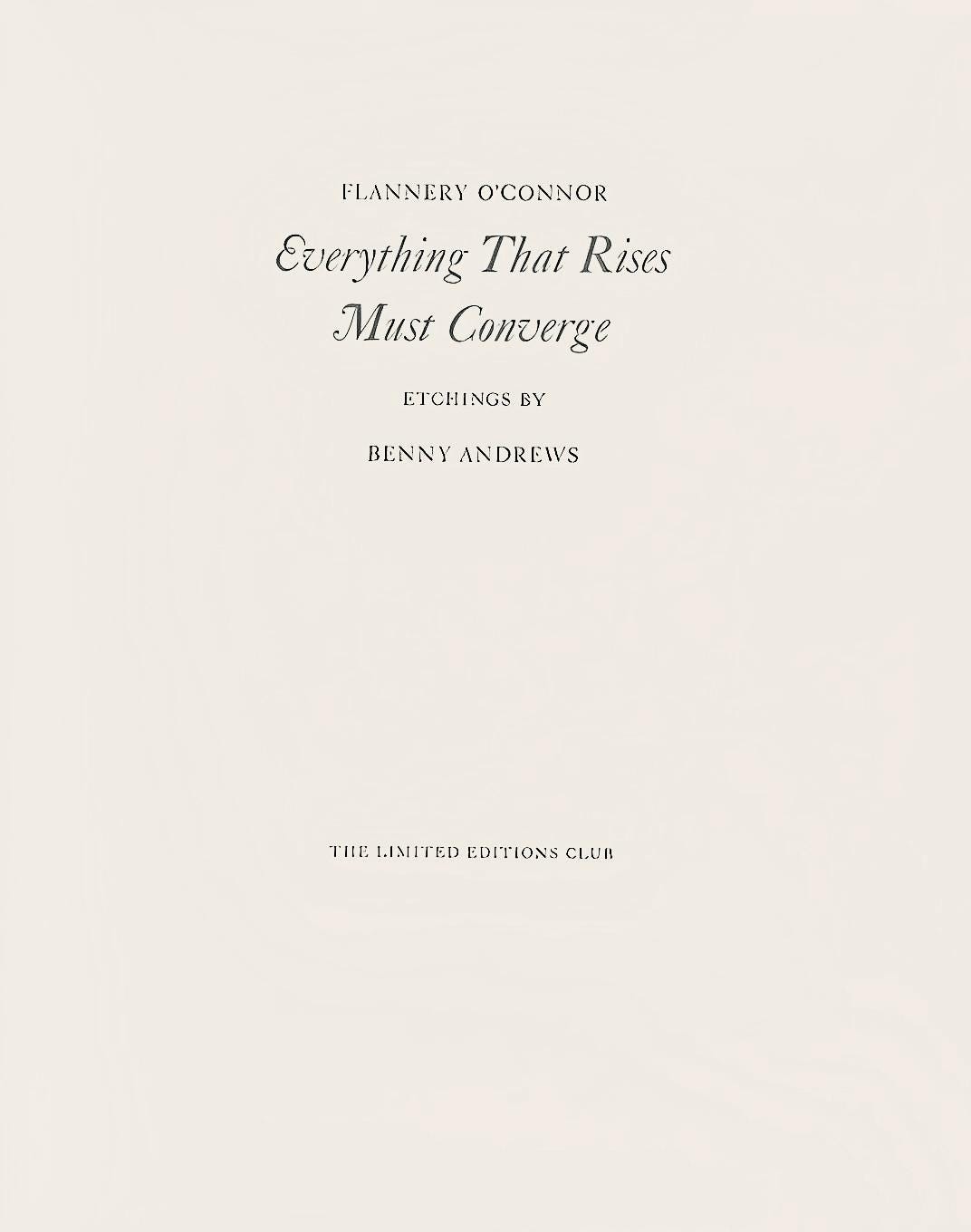 Benny Andrews, Composition, Everything That Rises Must Converge, Limited Edition Etching