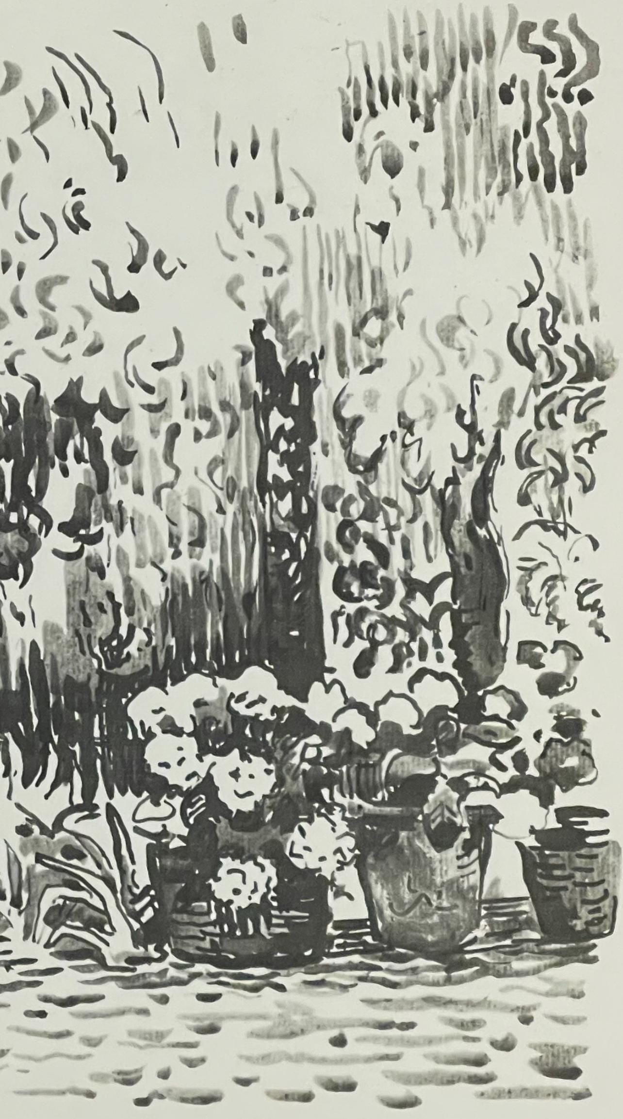Paul Signac, St-Tropez. Le jardin, Signac Dessins, Limited Edition Lithograph