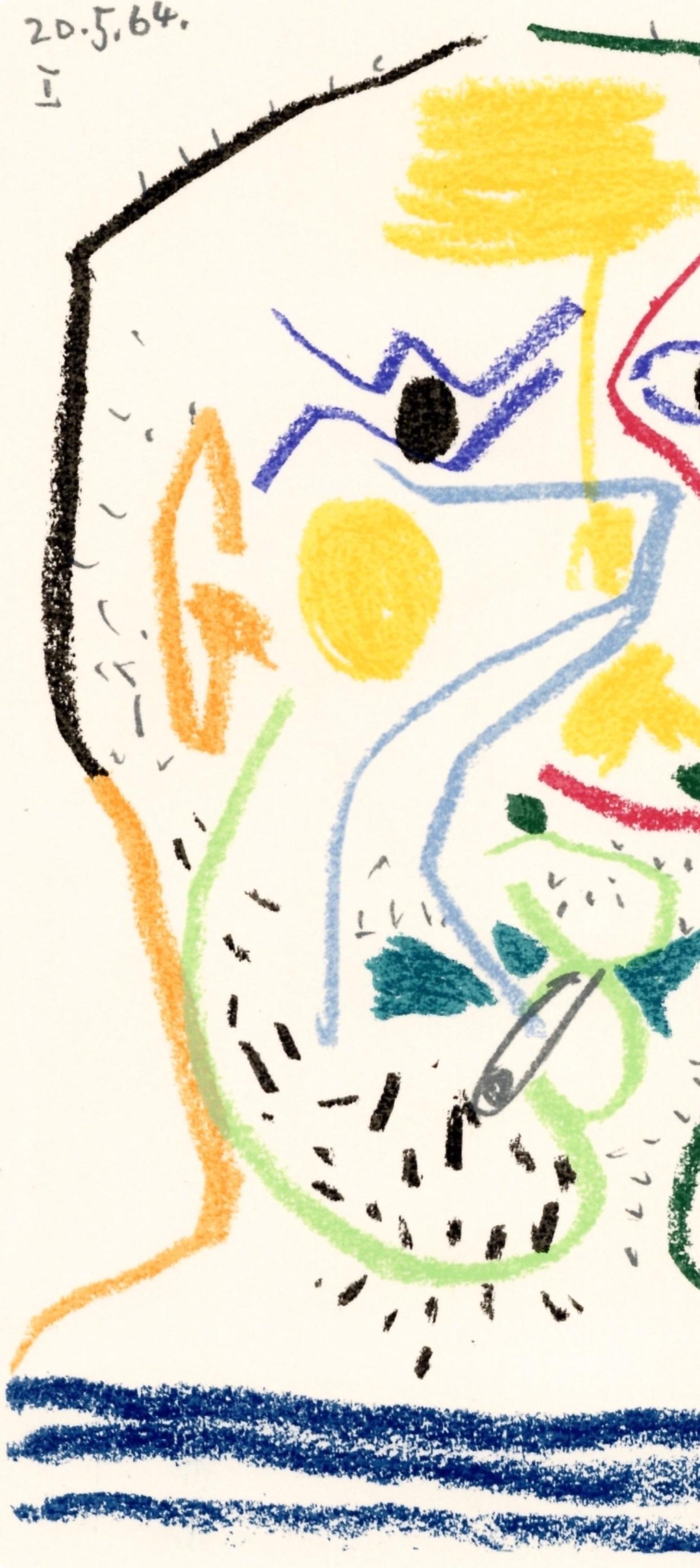 Pablo Picasso, Composition, Le Goût du Bonheur (Cramer 148; Bloch 2013), Limited Edition Mixed Media Lithograph
