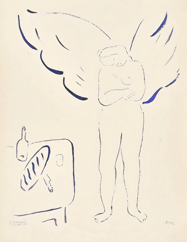 Marc Chagall, Composition, Le Dur Désir de Durer, Limited Edition Lithograph