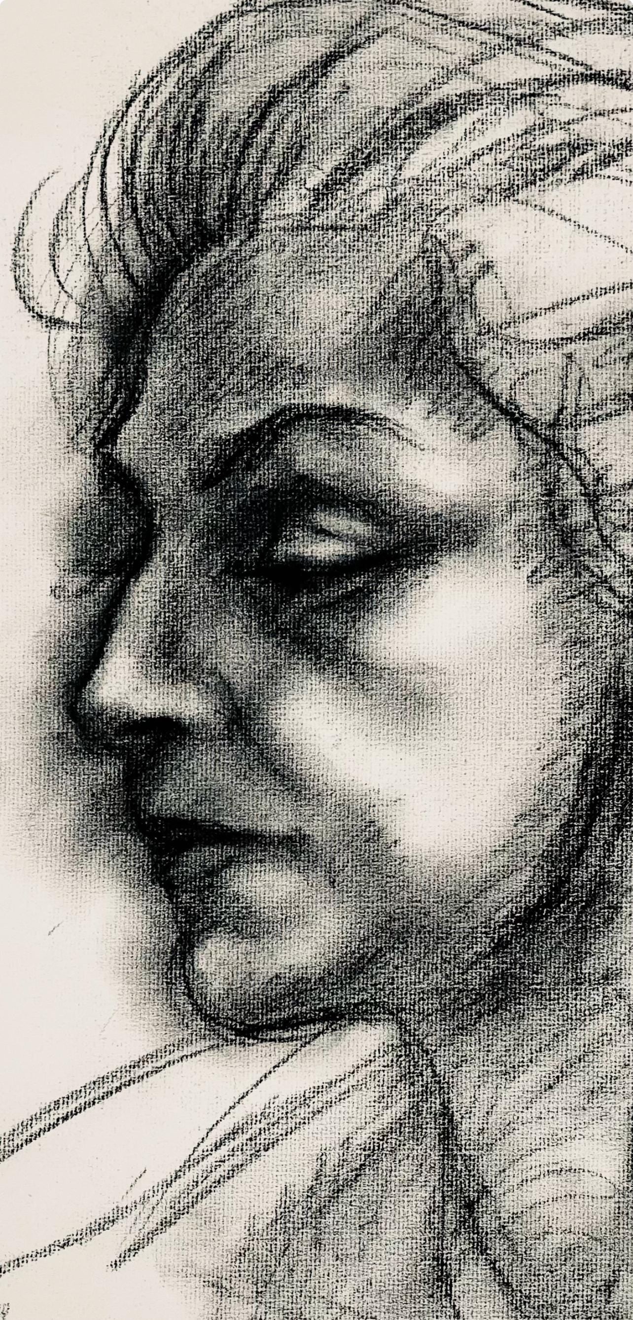 Ian Hornak, Renaissance Female Figure Study, 1963, Original Drawing