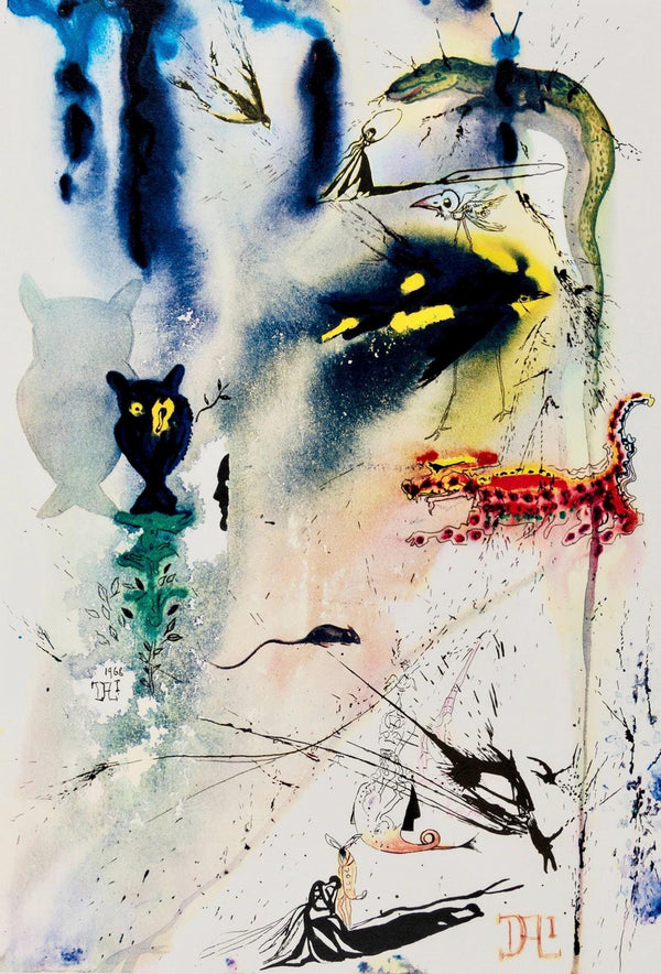 Salvador Dalí, Composition (Field 69-5, A-M), Alice's Adventures in Wonderland, Limited Edition Héliogravure