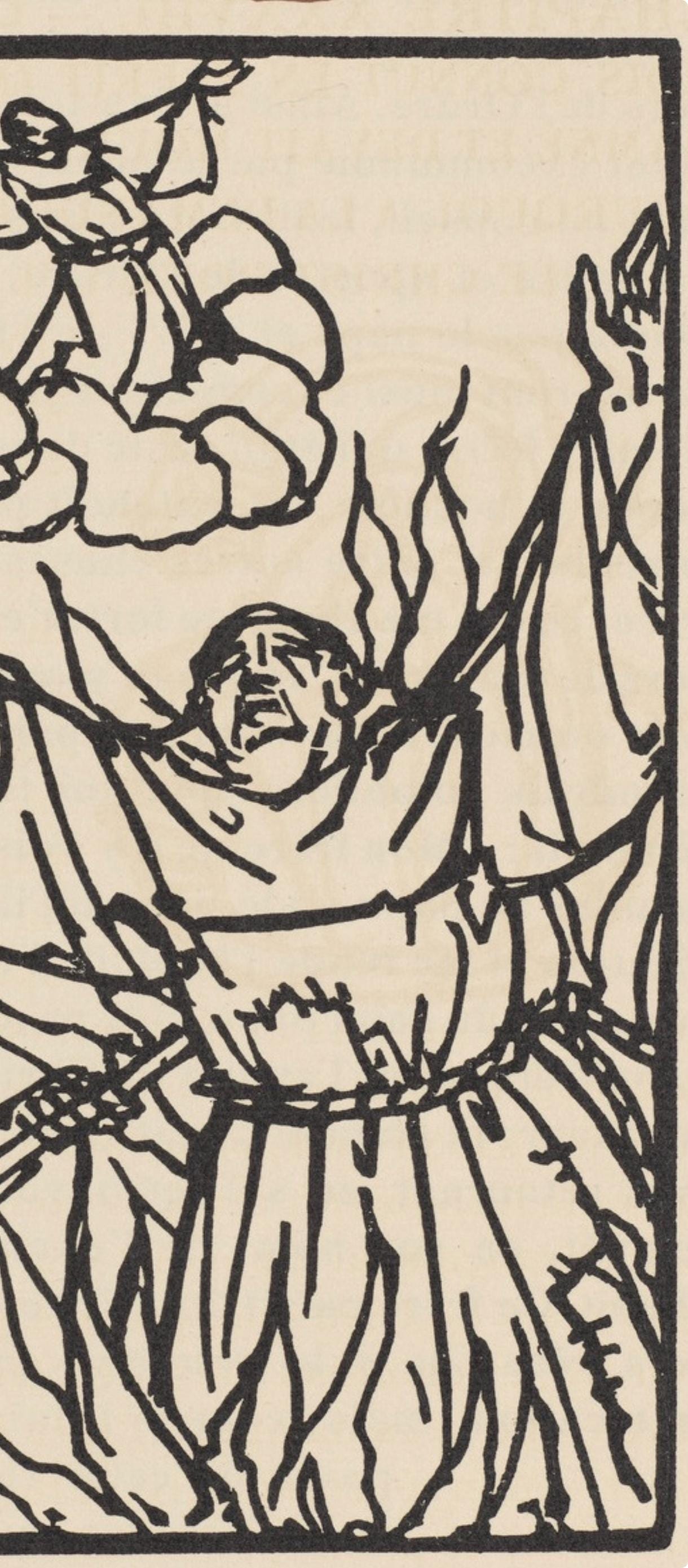 Émile Bernard, Composition (Morane, No. 100), Les Petites Fleurs de St. Françoise, Limited Edition Woodcut