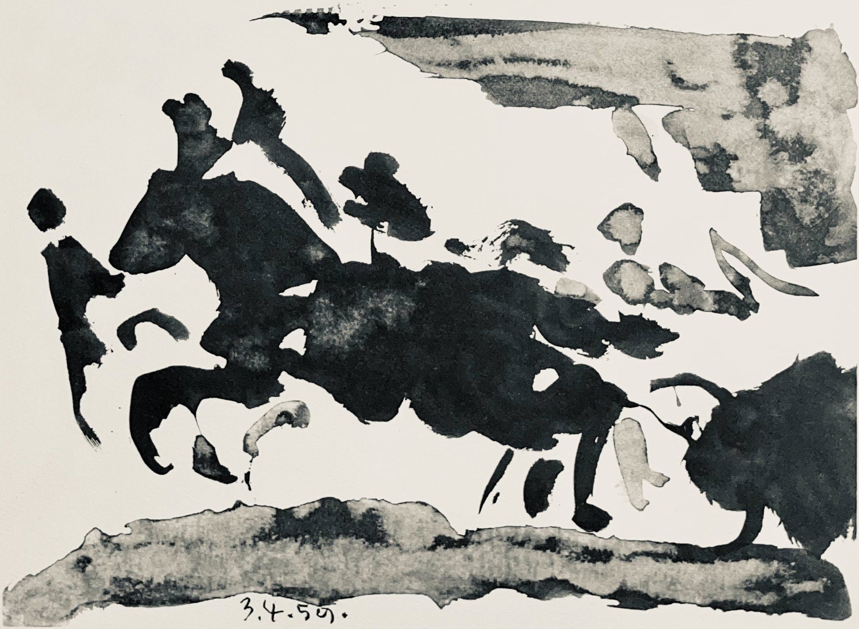 Pablo Picasso, Composition (Bloch 1276; Czwiklitzer 23), Toros y Toreros, Limited Edition Lithograph