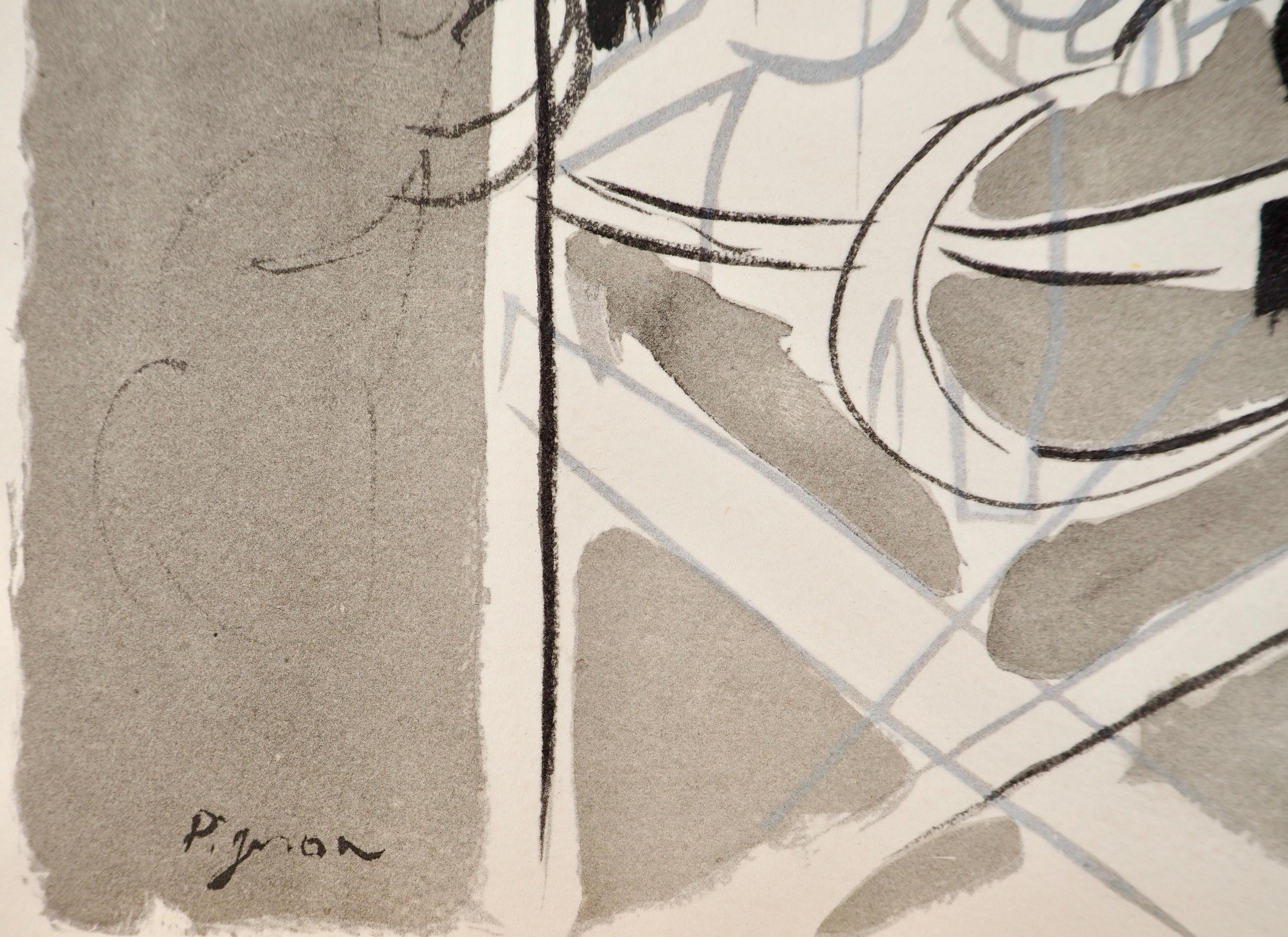 Édouard Pignon, Composition, Arbres et Voiles, Limited Edition Lithograph