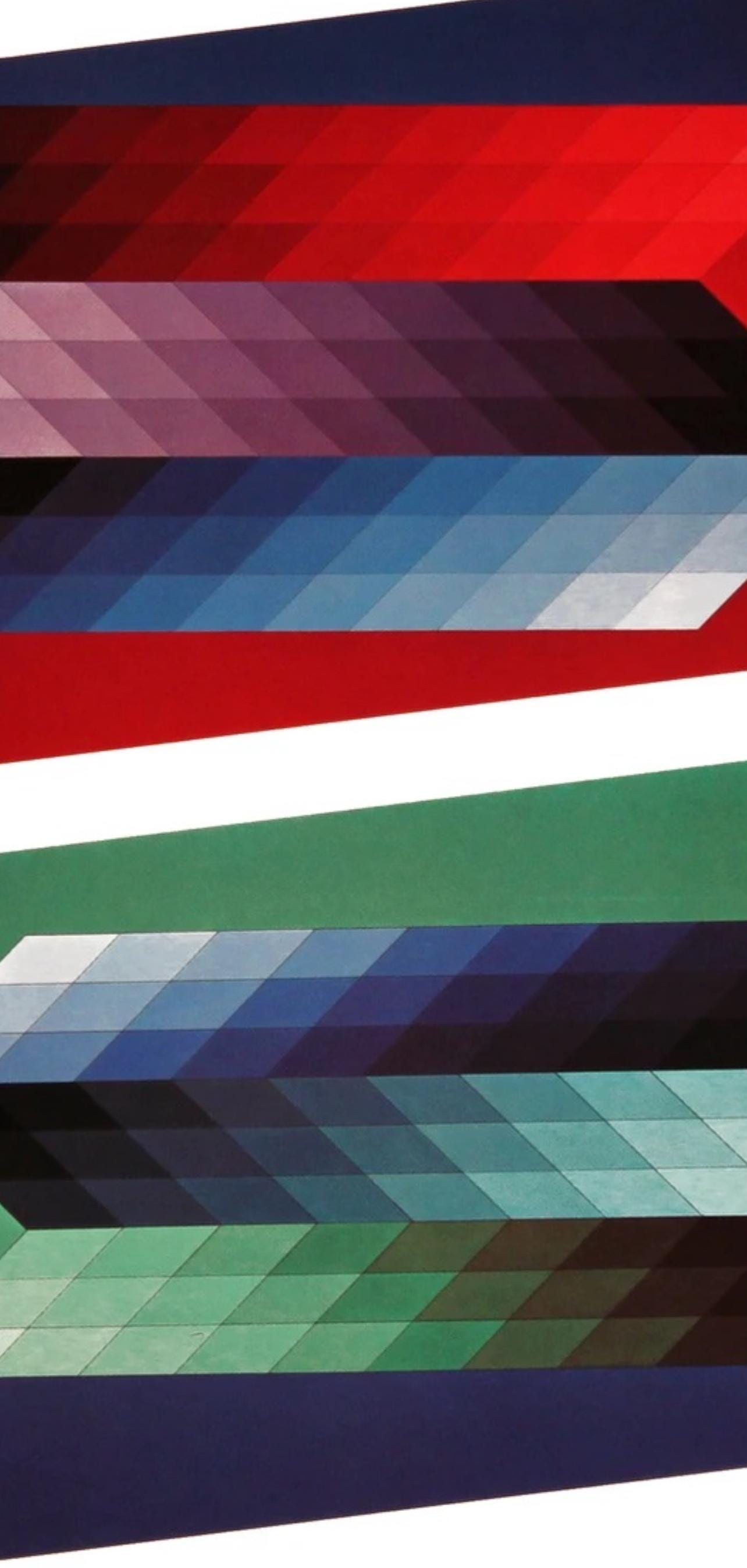 Victor Vasarely, Composition, Hommage à Hexagone, Limited Edition Héliogravure