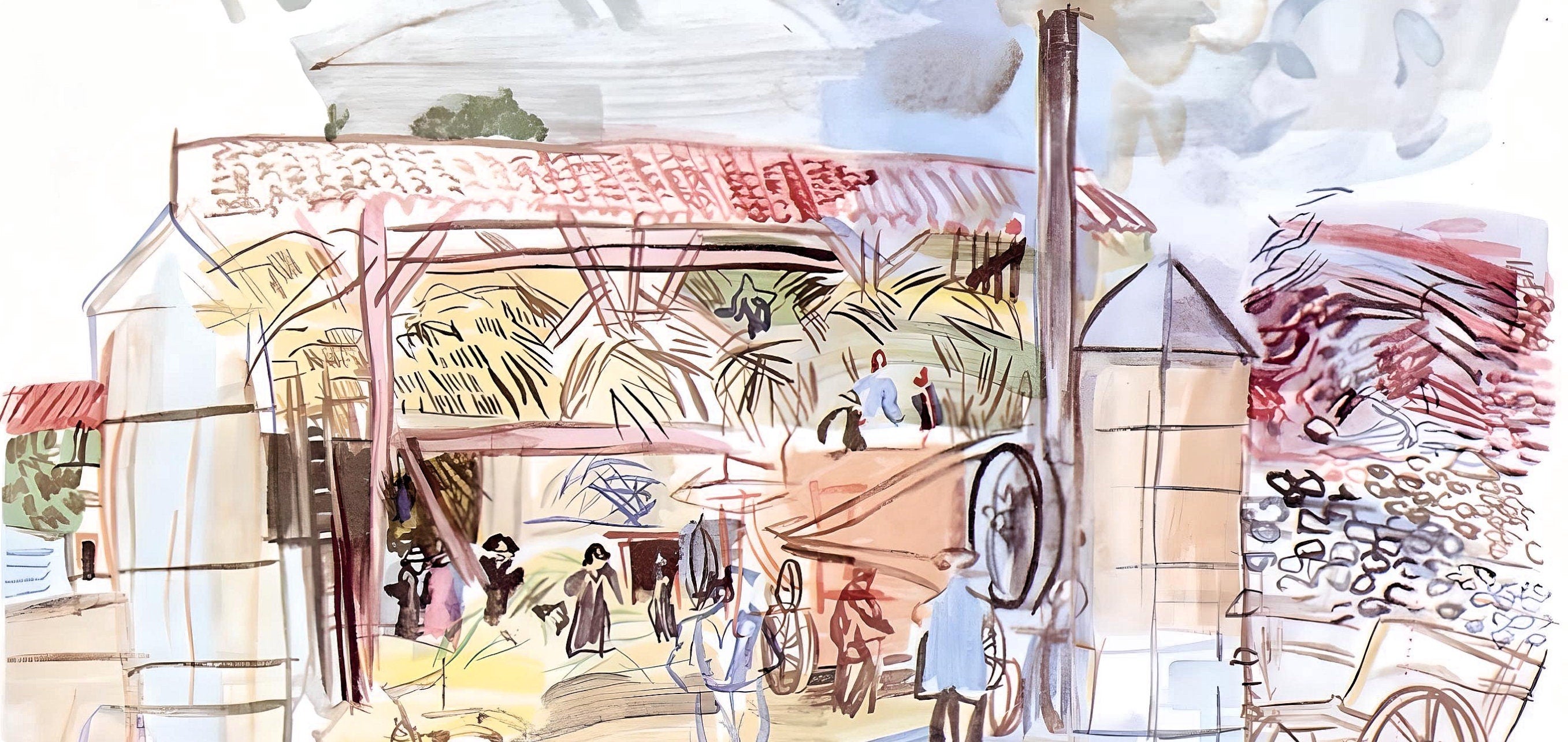 Raoul Dufy, A la batteuse, Vacances forcées