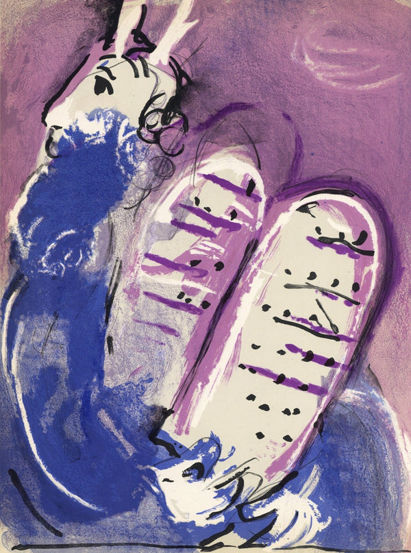 Marc Chagall, Moses I (Mourlot 117-46; Cramer 25), Drawings from the Bible by Marc Chagall, Verve: Revue, Limited Edition Lithograph