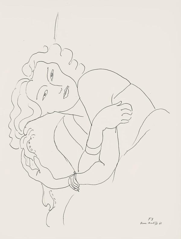 Henri Matisse, Série F, var. 3 (Duthuit 9), Henri Matisse, Dessins, Thèmes et variations, Limited Edition Lithograph