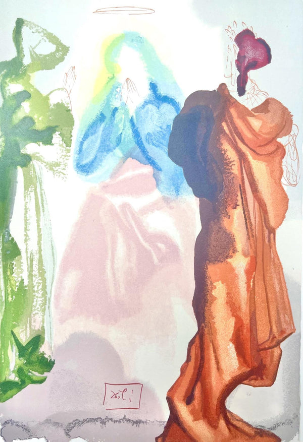 Salvador Dali, Paradies XXXIV (Field 189-200; Michler/Löpsinger 1039-1138), Die Göttliche Komödie, Signed, Limited Edition Woodcut