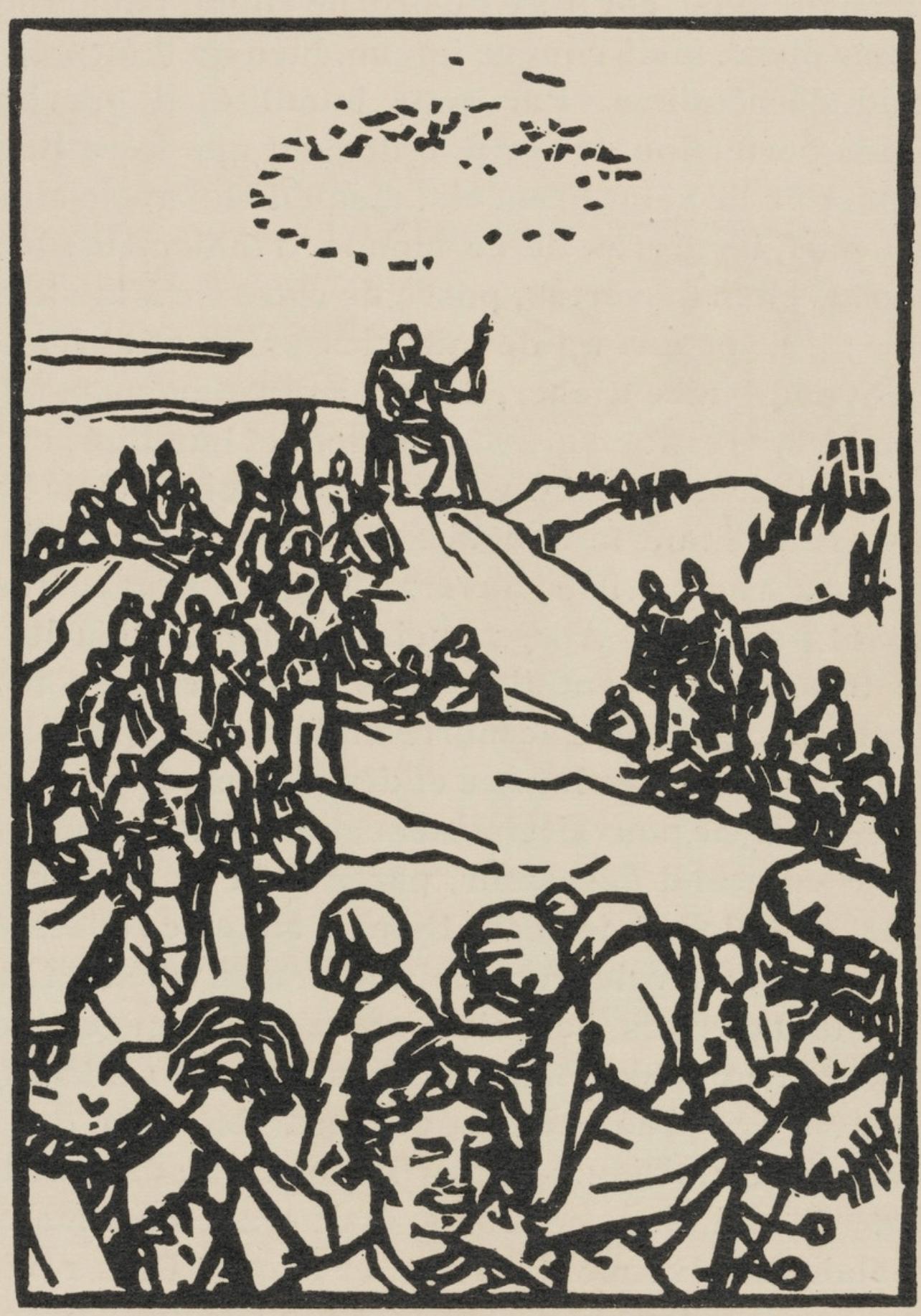 Émile Bernard, Composition (Morane, No. 100), Les Petites Fleurs de St. Françoise, Limited Edition Woodcut
