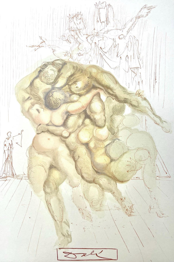 Salvador Dali, Hölle VIII (Field 189-200; Michler/Löpsinger 1039-1138), Die Göttliche Komödie, Signed, Limited Edition Woodcut