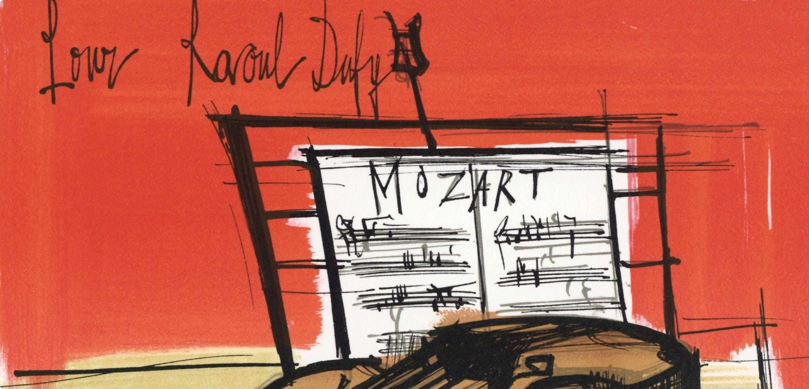 Bernard Buffet, Composition, Lettre à mon peintre Raoul Dufy, Limited Edition Lithograph