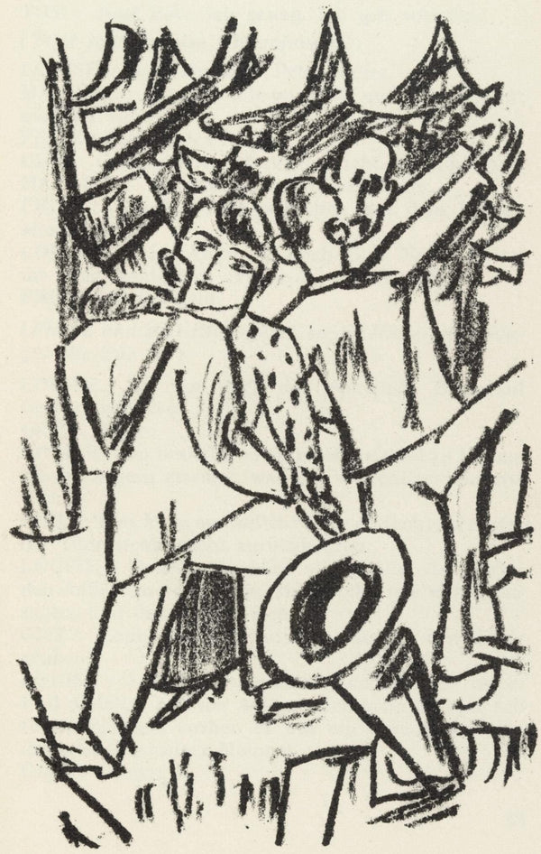 Max Beckmann, Composition (Gallwitz 286; Hofmaier 323-329; Rifkind 150 1-7), Der Mensch ist kein Haustier, Limited Edition Lithograph